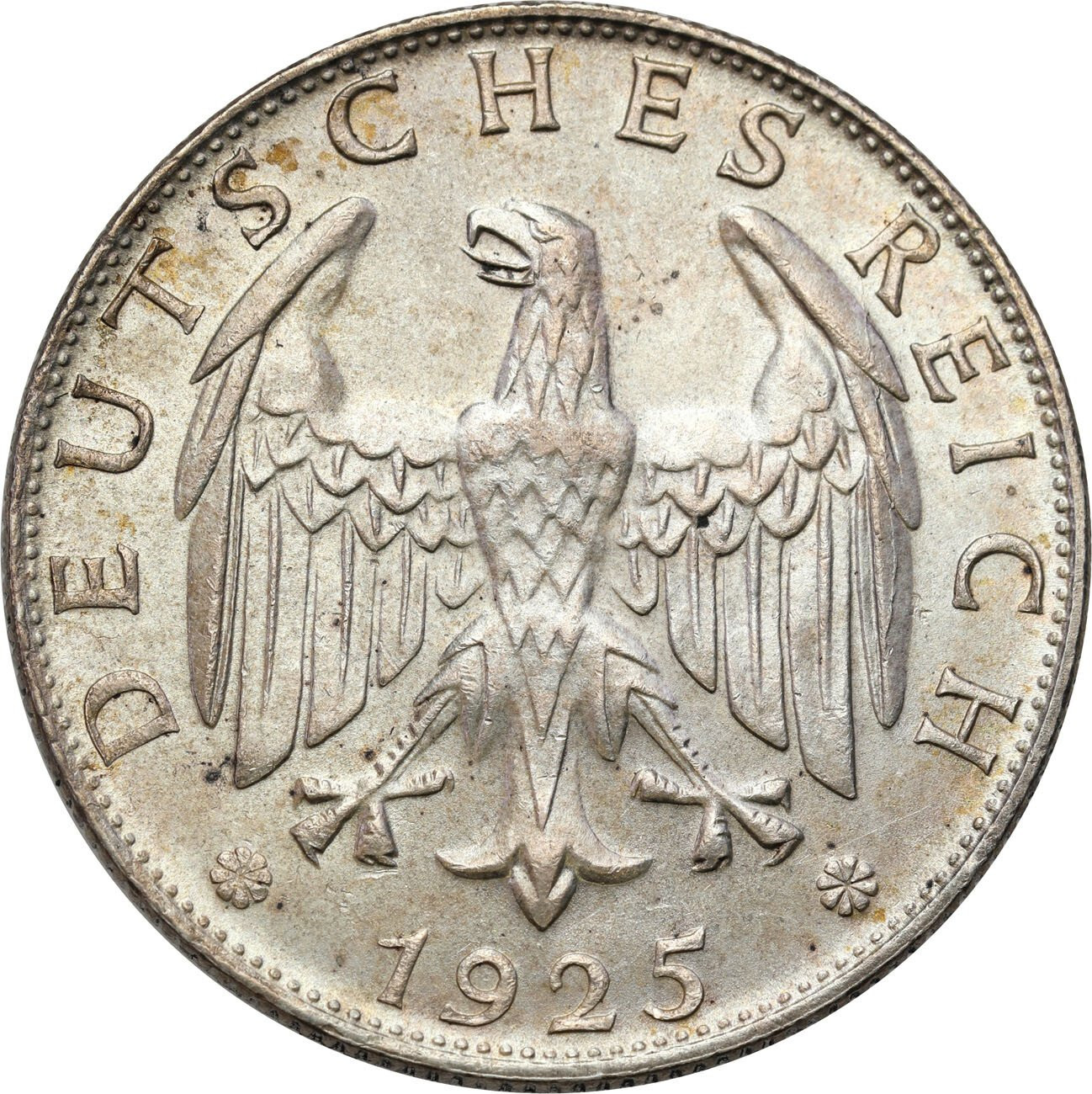 Niemcy, Weimar. 3 marki 1925 D, Monachium – RZADSZY ROCZNIK i BARDZO ŁADNE