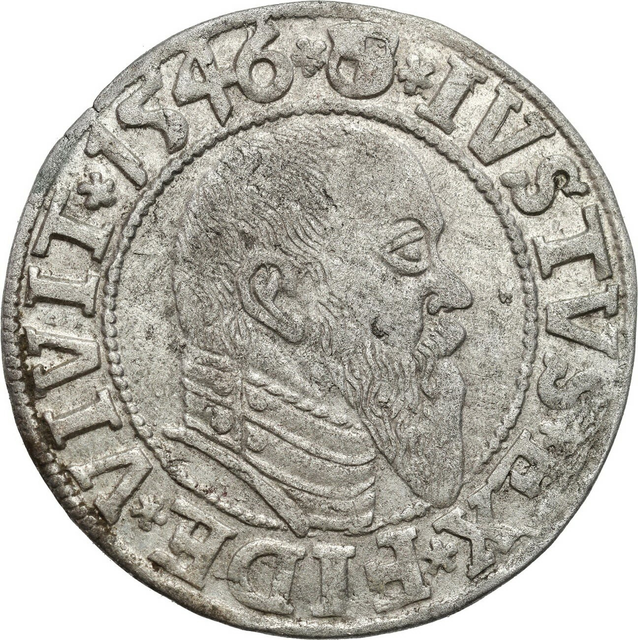 Prusy Książęce. Albert Hohenzollern (1525–1568). Grosz 1546, Królewiec – RZADSZY