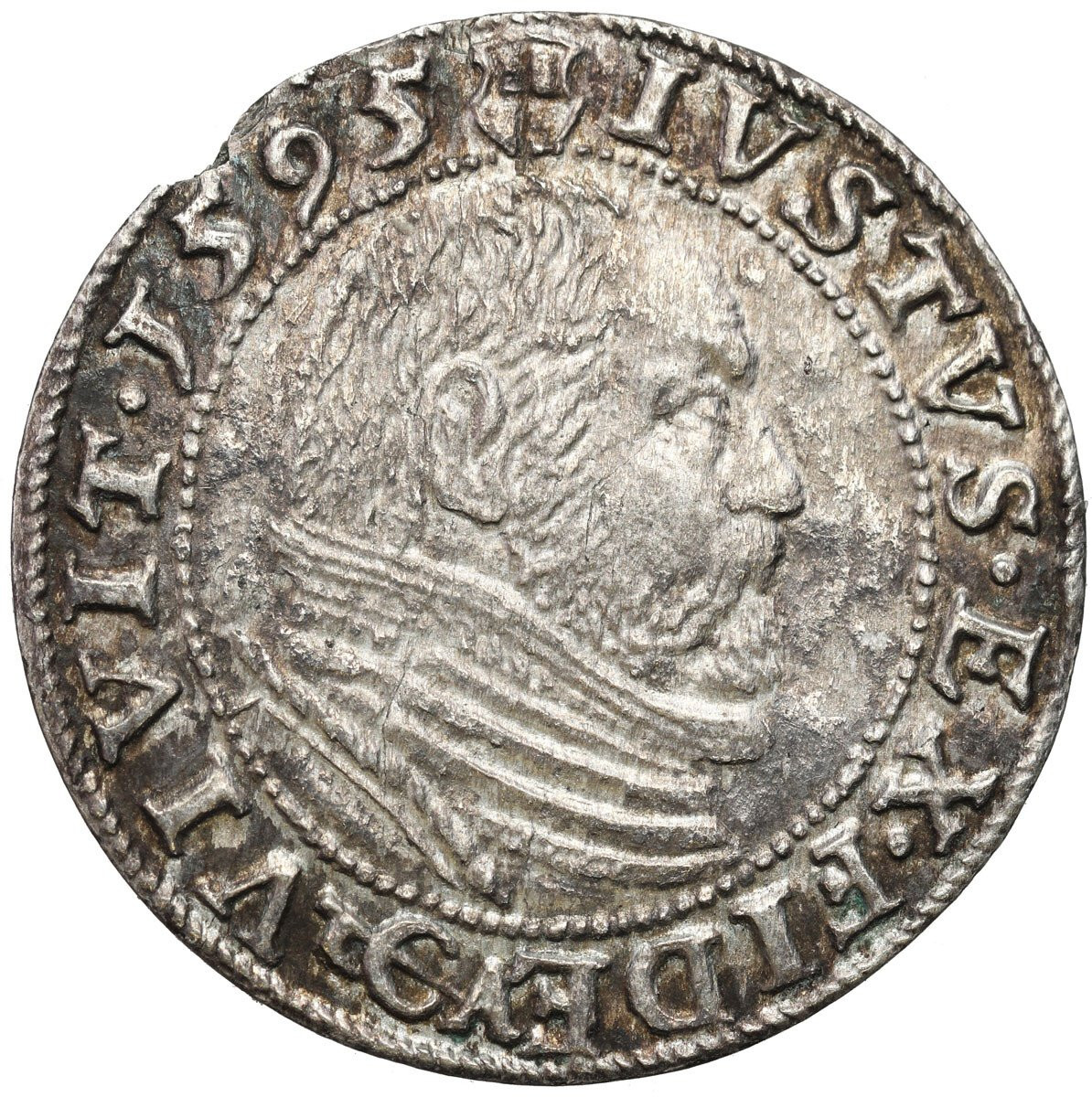 Prusy Książęce (1525–1657). Jerzy Fryderyk von Ansbach (1578–1603). Grosz 1595, Królewiec