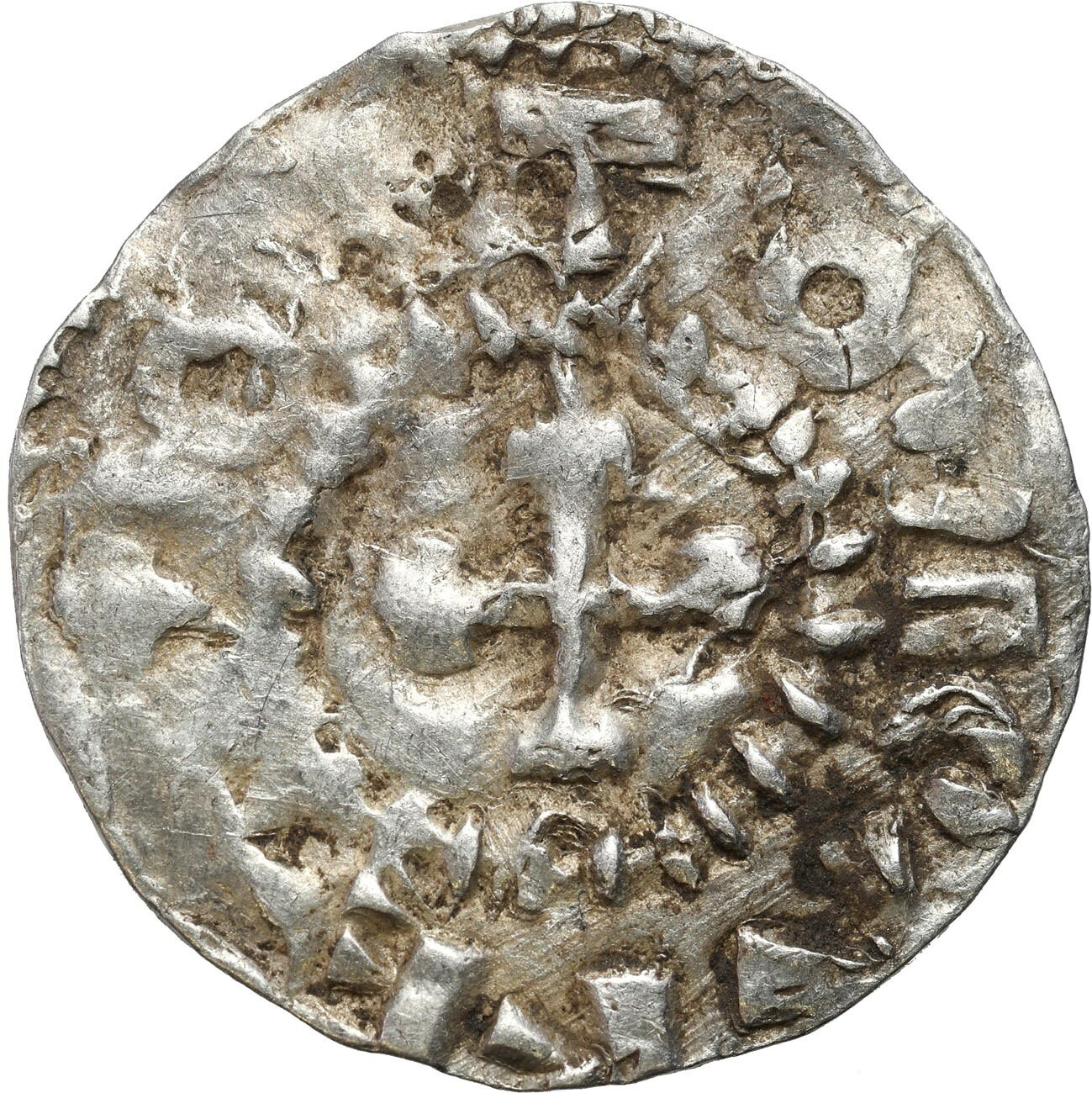 Niemcy, Szwabia – Strasburg. Otto III (983–1002). Denar 983-1002