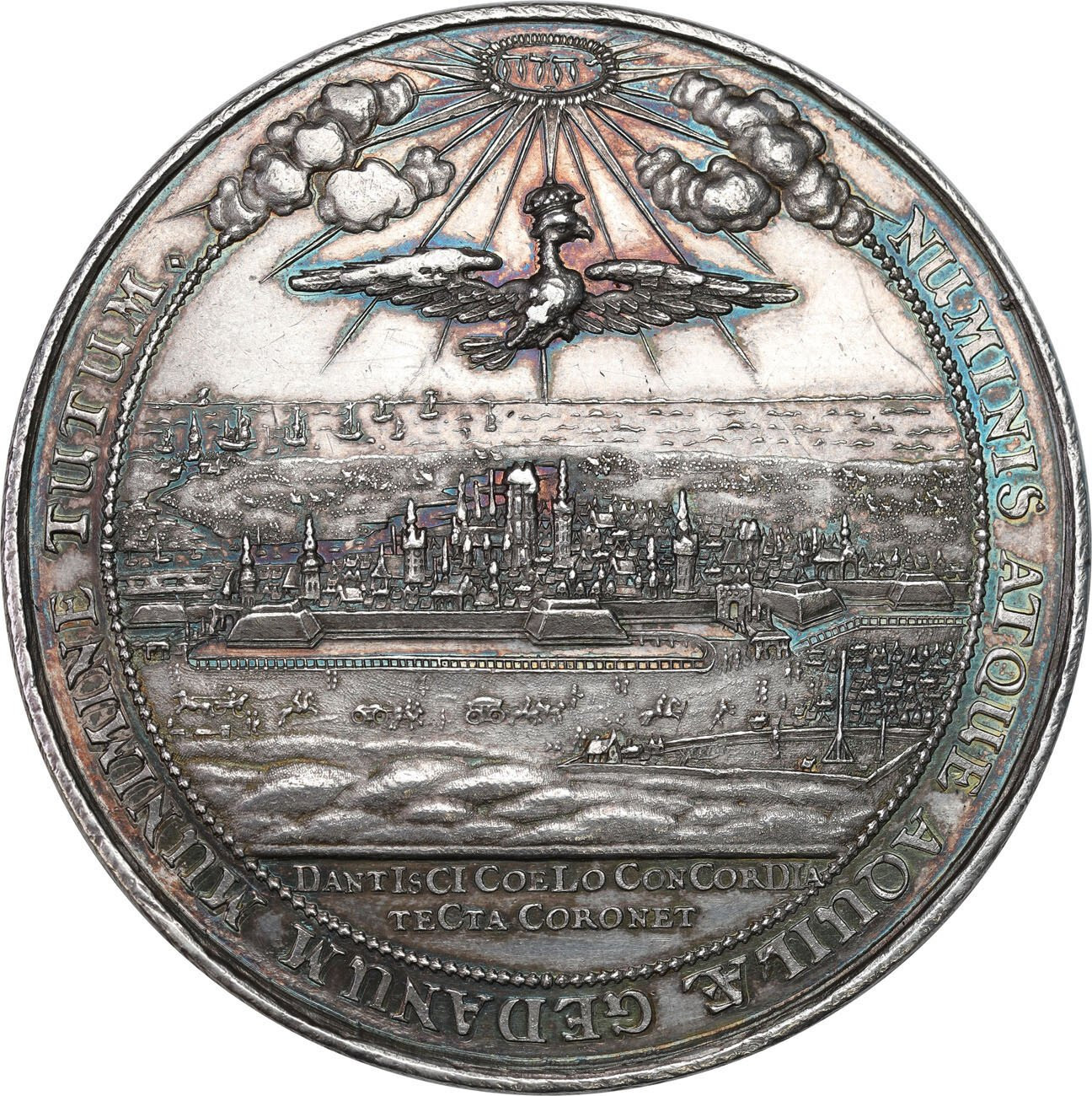Jan II Kazimierz. Medal 1653, Gdańsk - dar Gdańska dla króla - srebro - RZADKOŚĆ