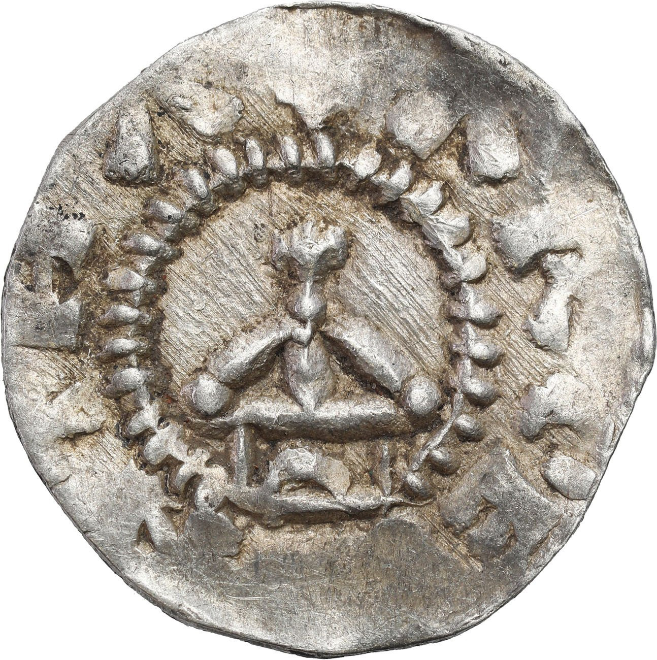 Niemcy, Szwabia – Strasburg. Otto III (983–1002). Denar 983-1002