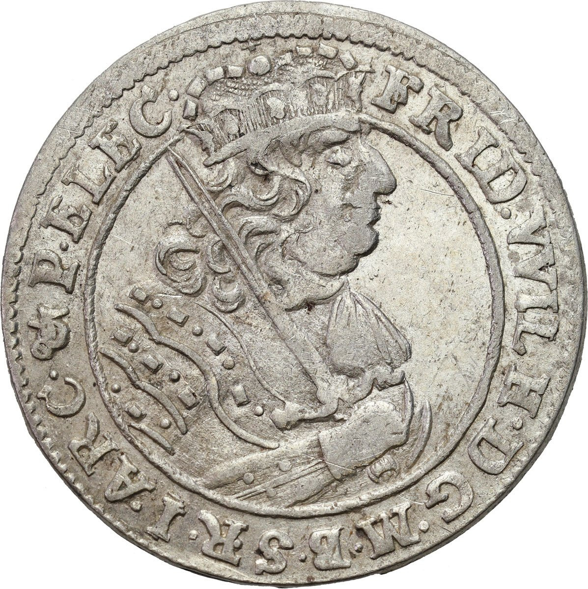  Niemcy, Prusy. Fryderyk Wilhelm. Ort (18 groszy) 1684 HS, Królewiec – ŁADNY