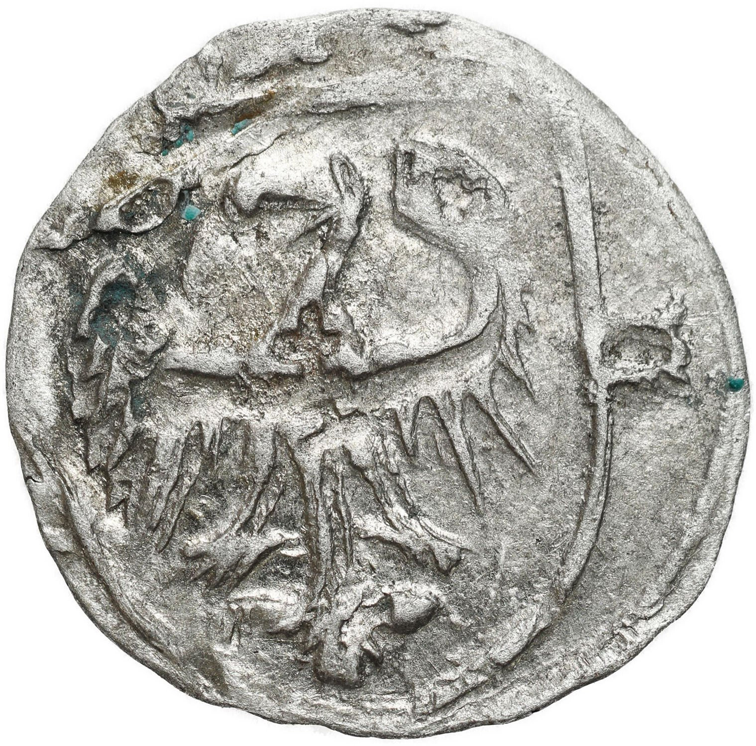 Śląsk, Księstwo Oleśnickie - Konrad V Kącki (1412–1439) lub Konrad VII Biały (1439–1450), halerz bez daty