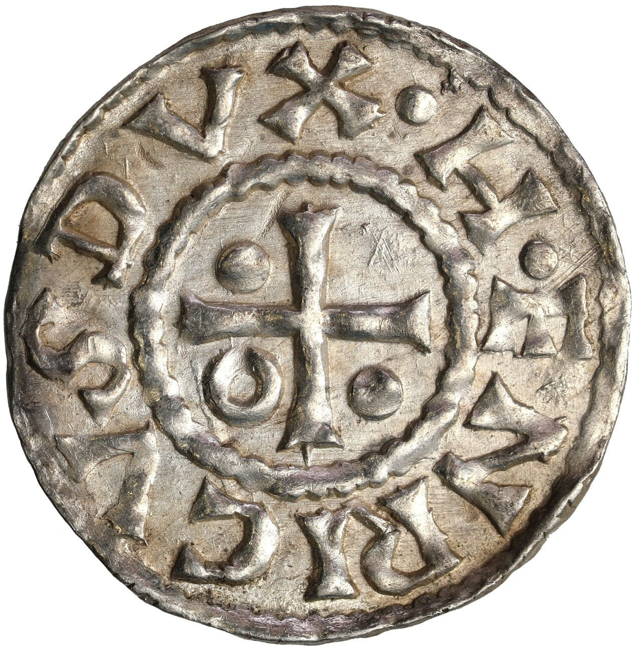Niemcy, Bawaria, Ratyzbona. Henryk II Kłótnik II - drugie panowanie (985–995). Denar - PIĘKNY