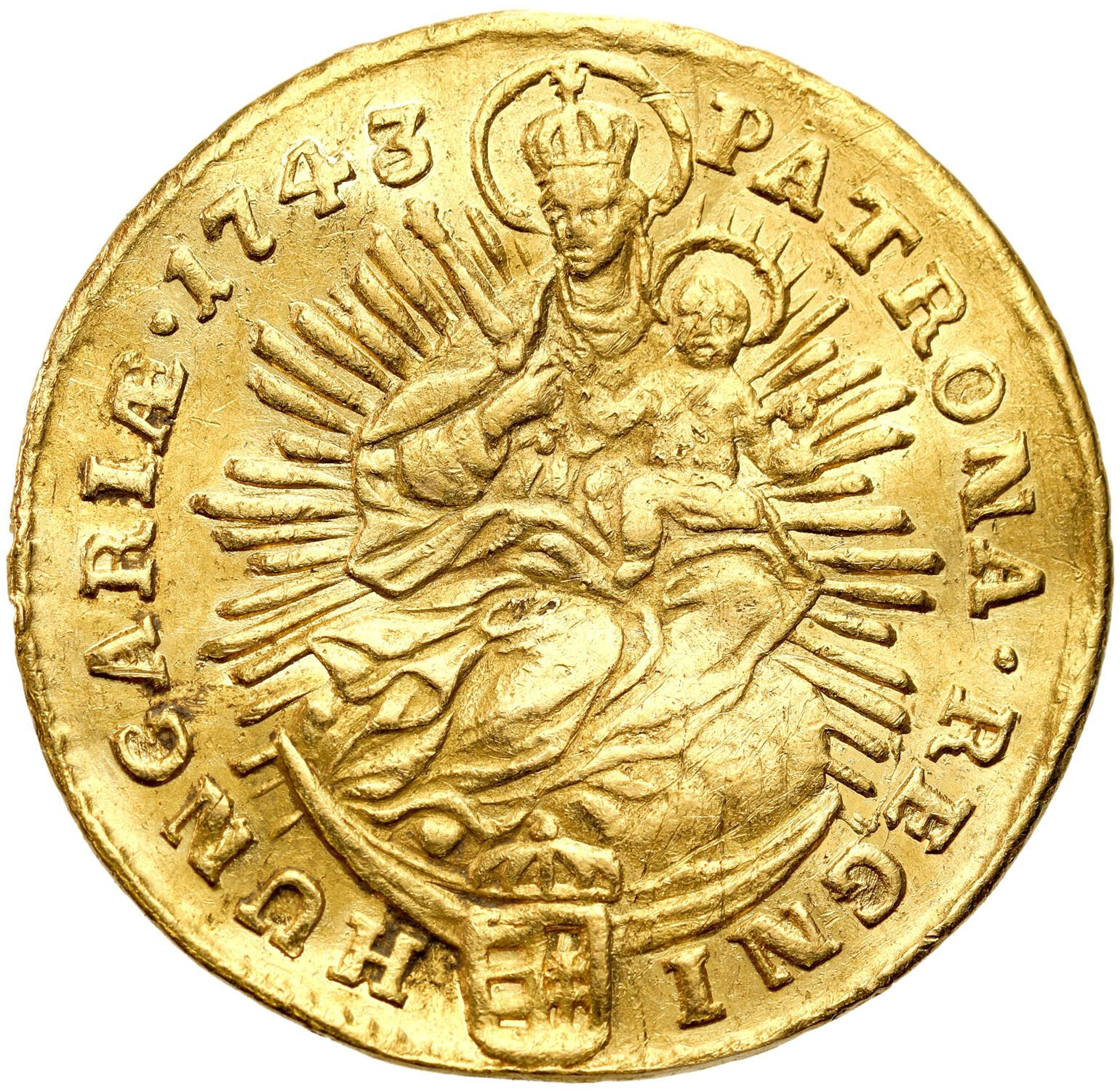 Węgry, Maria Teresa (1740–1780). Dukat 1743 KB, Kremnica