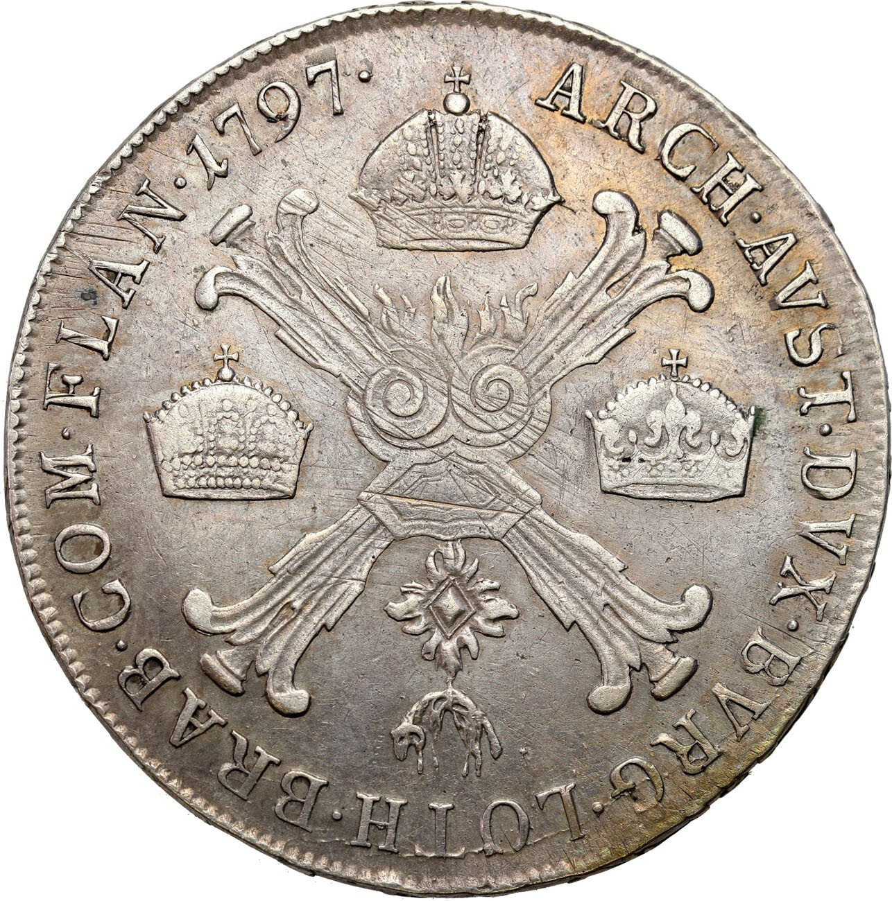 Austria, Niderlandy. Franciszek II (1792-1795). 1/2 talara 1797 B, Kremnica