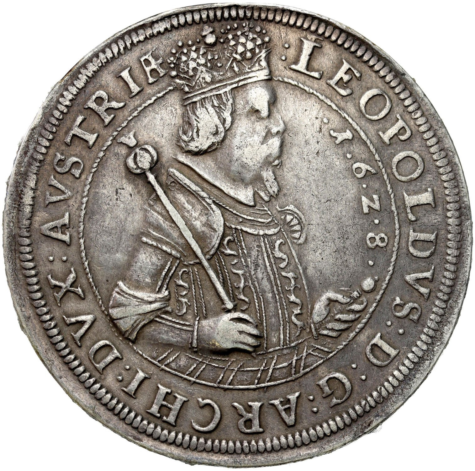 Austria. Leopold V (1619-1632). Talar 1628, Hall - ŁADNY