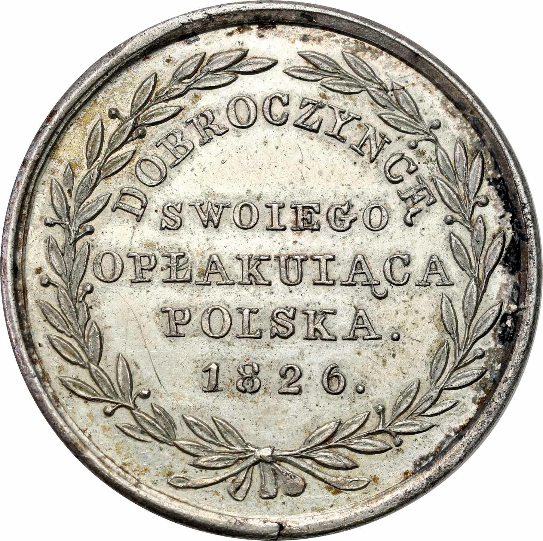 Królestwo Polskie/Rosja. Medal 1826, na śmierć Aleksandra I, Warszawa, srebro