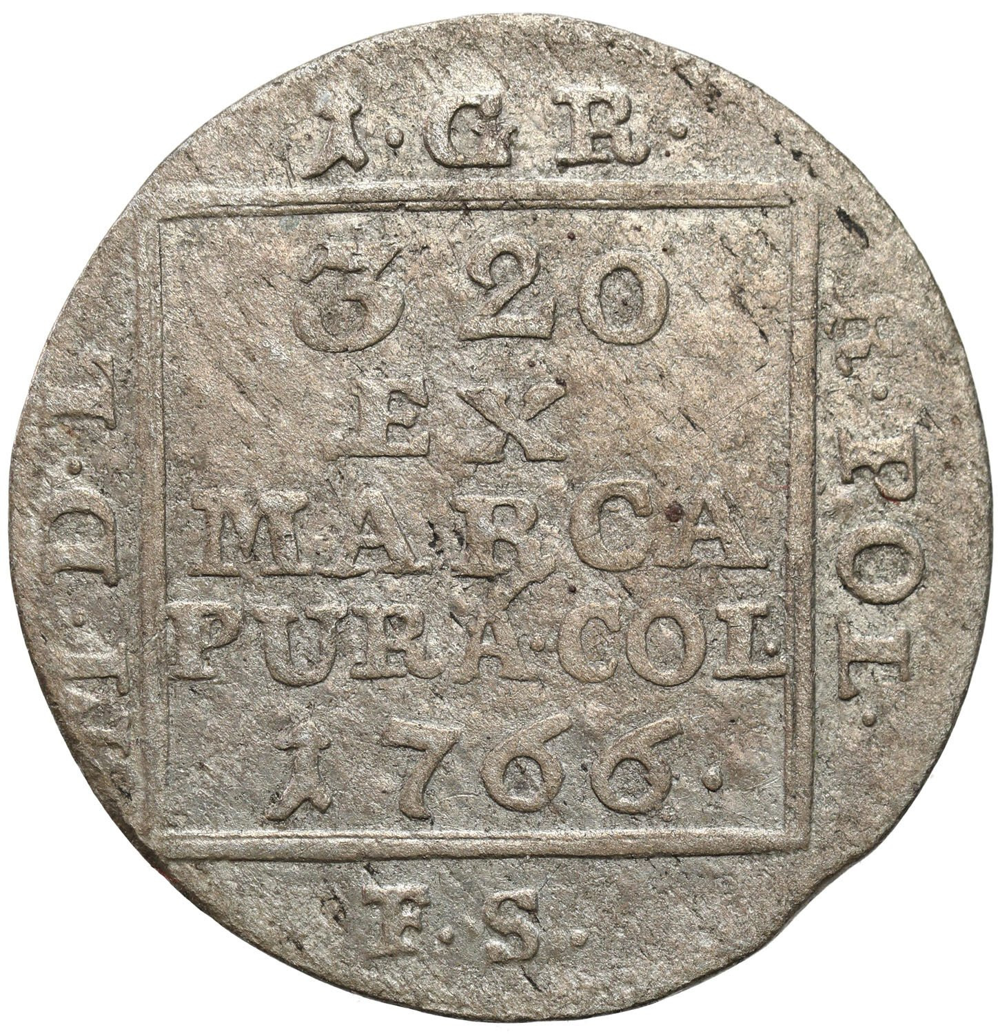 Stanisław August Poniatowski, Grosz srebrny 1766 FS, Warszawa