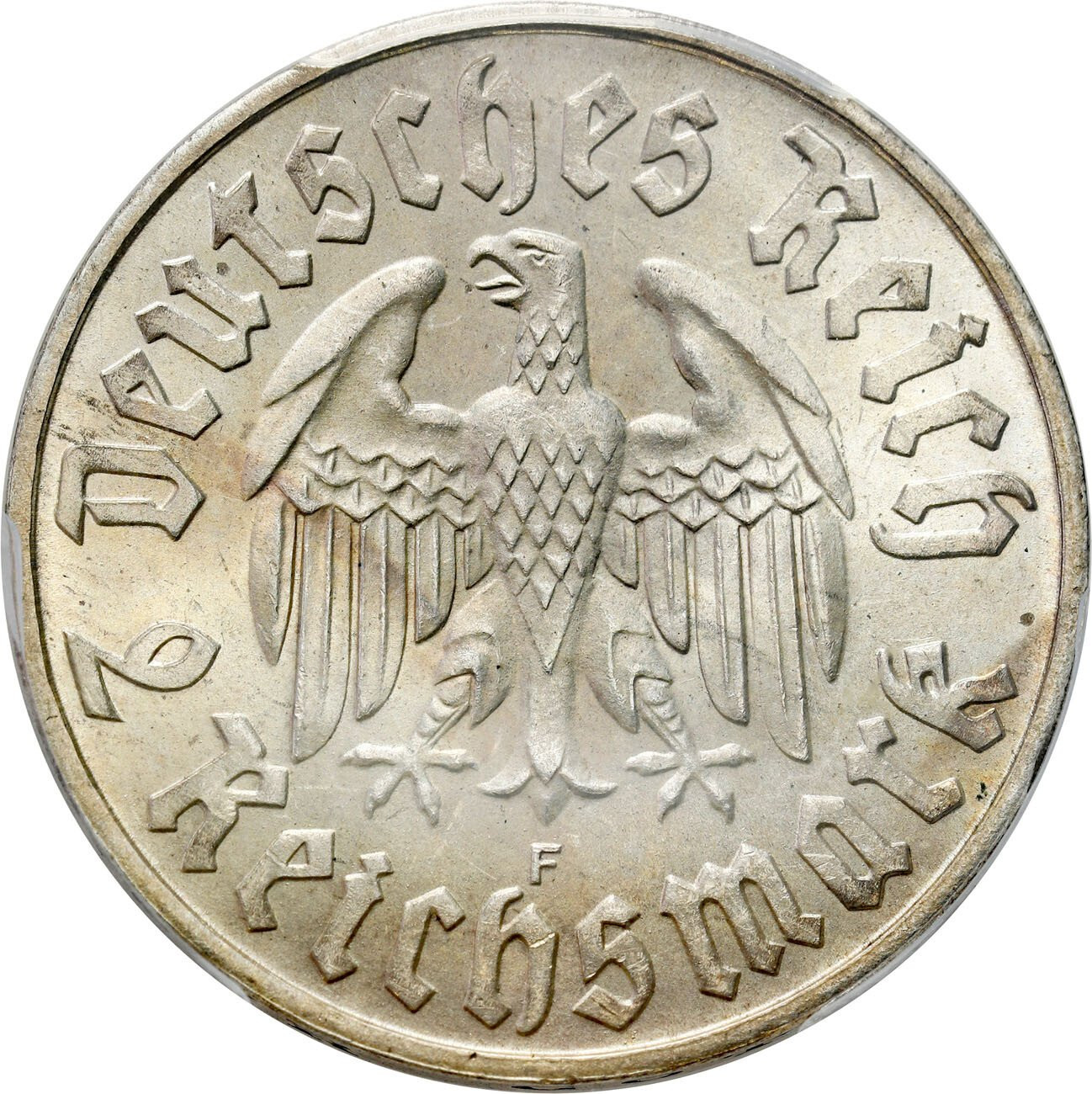 Niemcy, Weimar. 2 marki 1933 F, Stuttgart PCGS MS64 - PIĘKNE