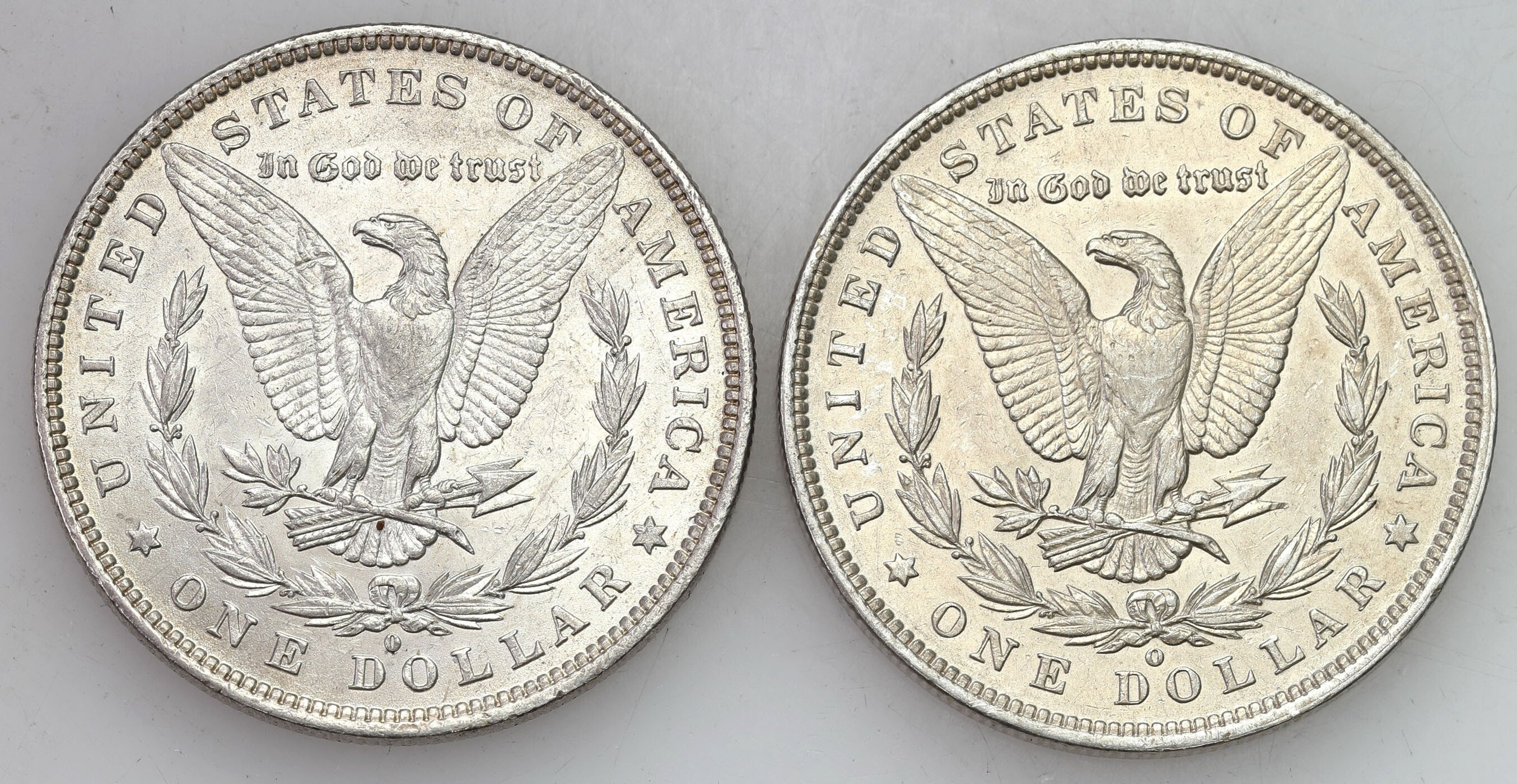 USA. Morgan Dolar 1881 i 1892 O, Nowy Orlean, zestaw 2 sztuk