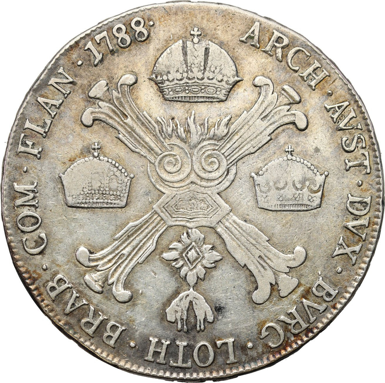 Austria, Niderlandy. Józef II (1780-1790). 1/2 talara 1788 A, Wiedeń