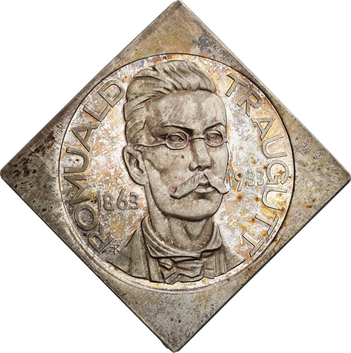 KLIPA PRÓBA srebro 10 złotych 1933, Romuald Traugutt, stempel lustrzany