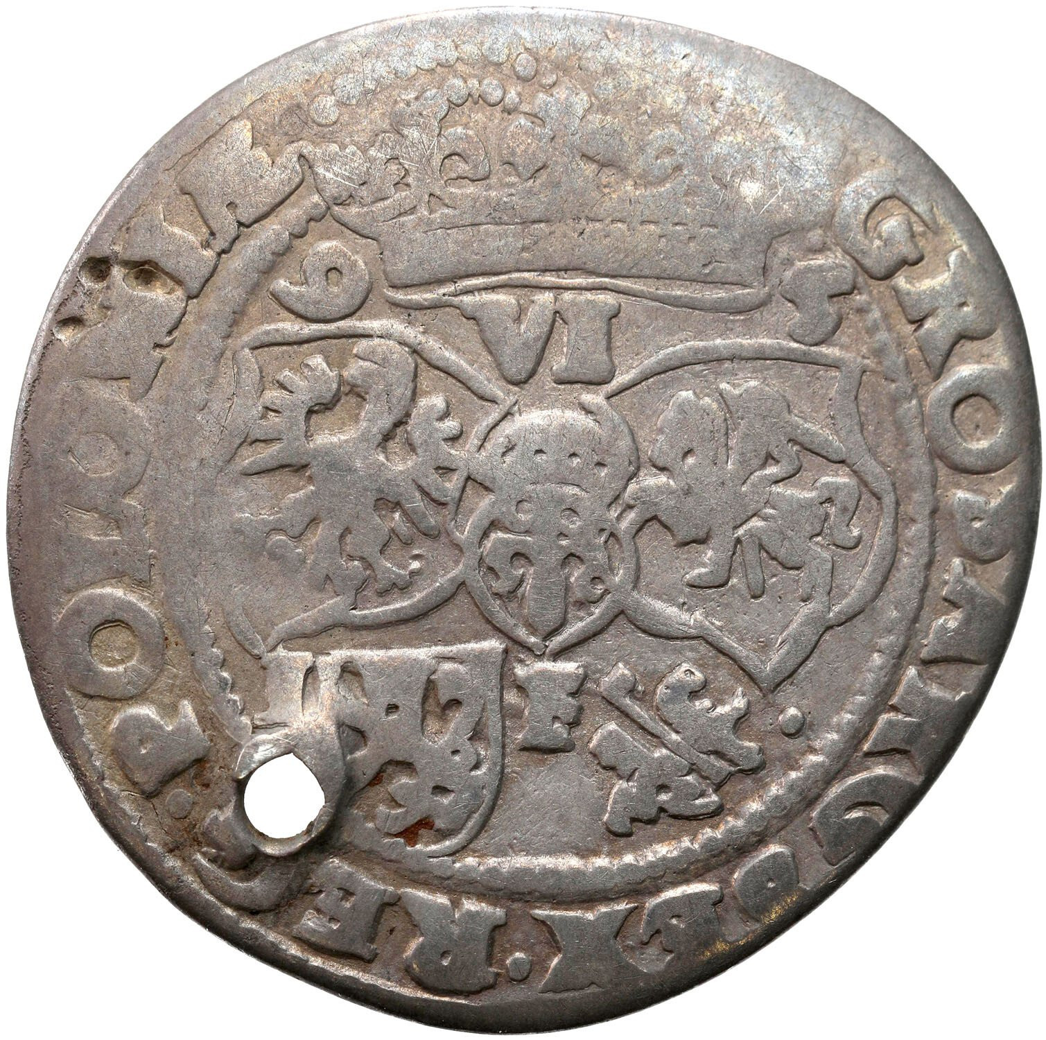Zygmunt III Waza. Szóstak (6 groszy) 1595, Lublin - RZADKOŚĆ R5
