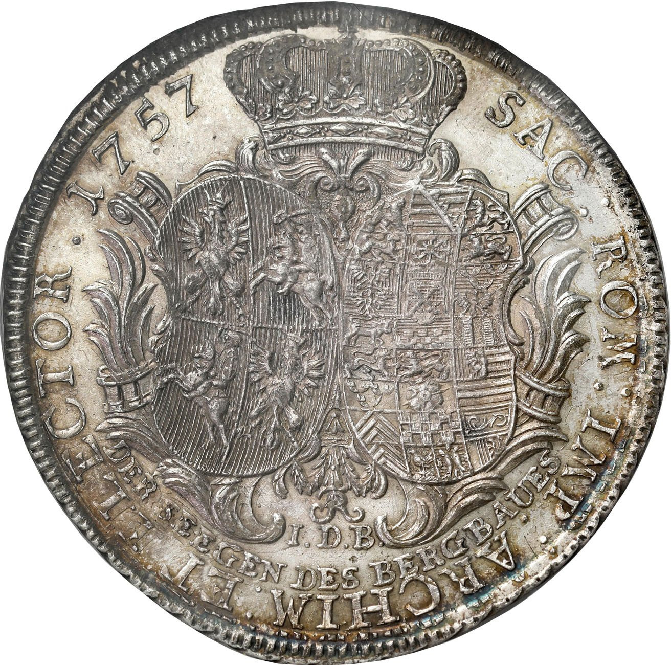 August III Sas. Talar 1757, Drezno NGC MS62 (2 MAX) - PIĘKNY