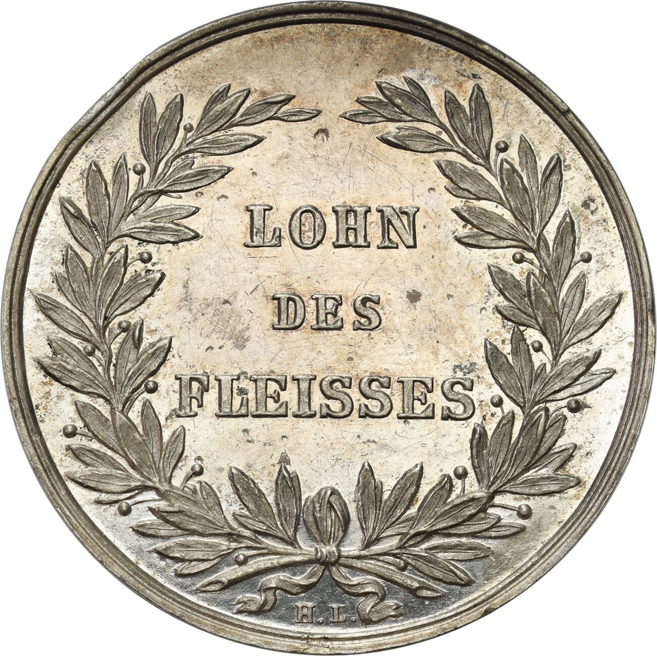 Niemcy, Hamburg XIX wiek. Medal za ciężką pracę Szkoły Rysunkowej Gabinetu Malarstwa – PIĘKNY