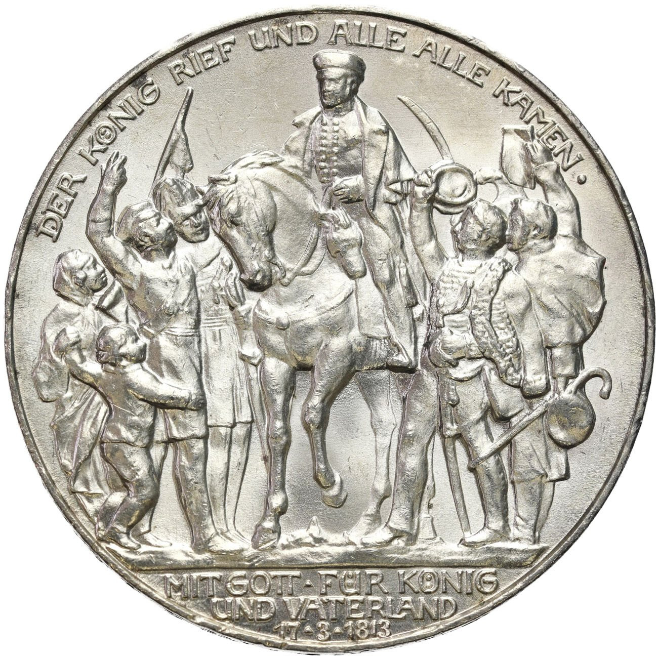 Niemcy, Prusy. Wilhelm II (1888–1918). 3 marki 1913, Berlin - PIĘKNE