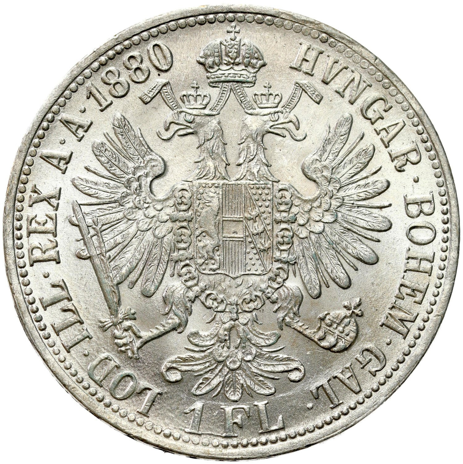 Austria. Franciszek Józef I (1848–1916). 1 floren 1880, Wiedeń