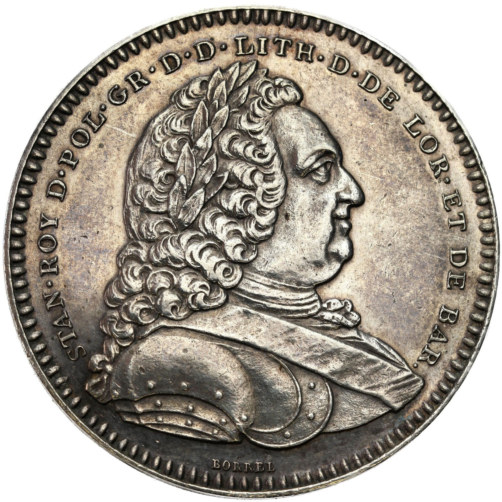 Polska / Francja. Stanisław Leszczyński. Medal -  Pamiątka otwarcia Akademii Nauk w Nancy w 1750, Paryż, srebro