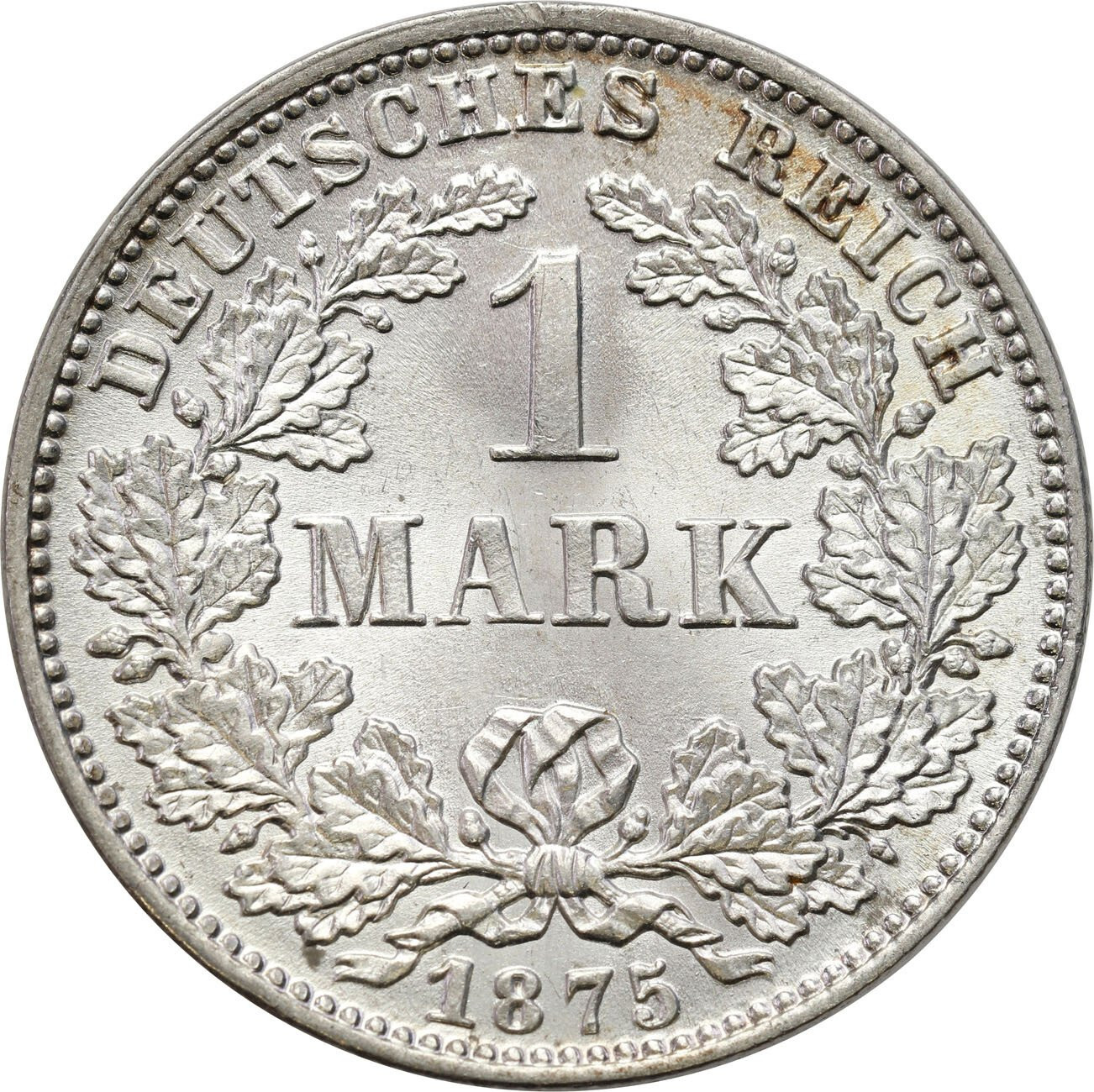 Niemcy, Prusy. 1 marka 1875 C, Frankfurt – RZADSZE