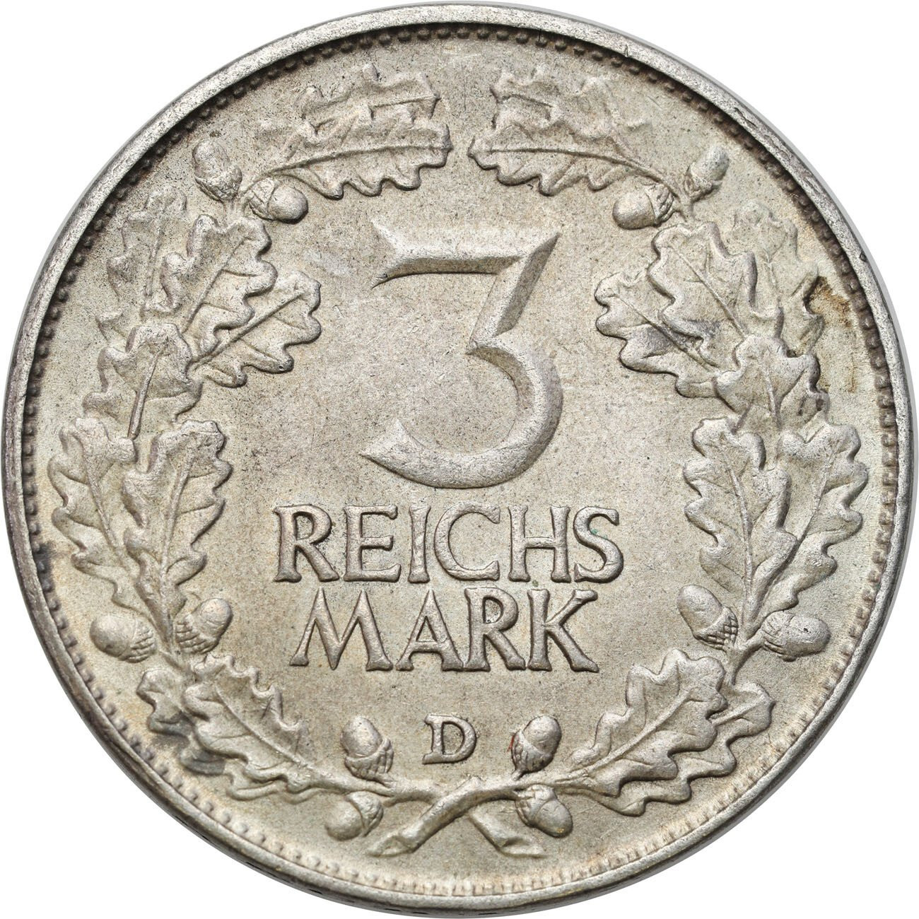 Niemcy, Weimar. 3 marki 1925 D, Rheinlande