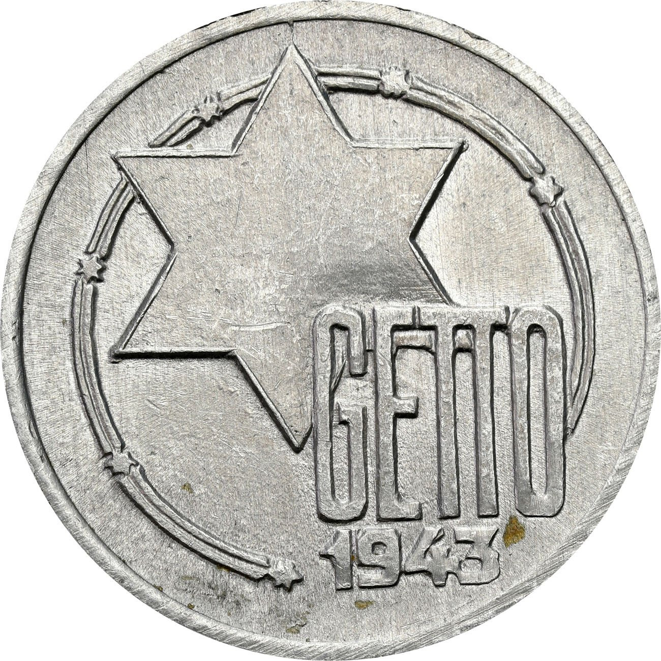 Getto Łódź. 5 marek 1943, aluminium – PIĘKNE