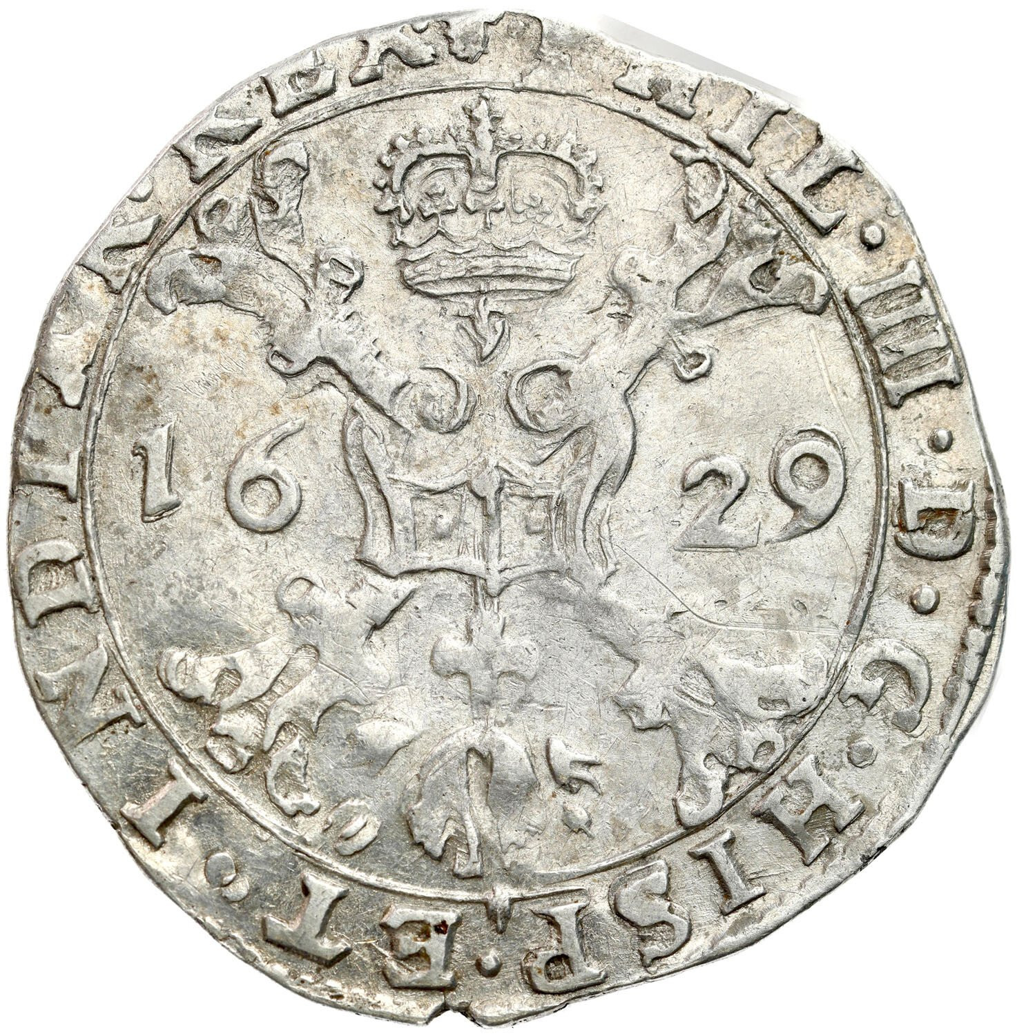 Niderlandy hiszpańskie. Filip IV (1621–1665). 1/4 patagona 1629, Bruksela - ŁADNE