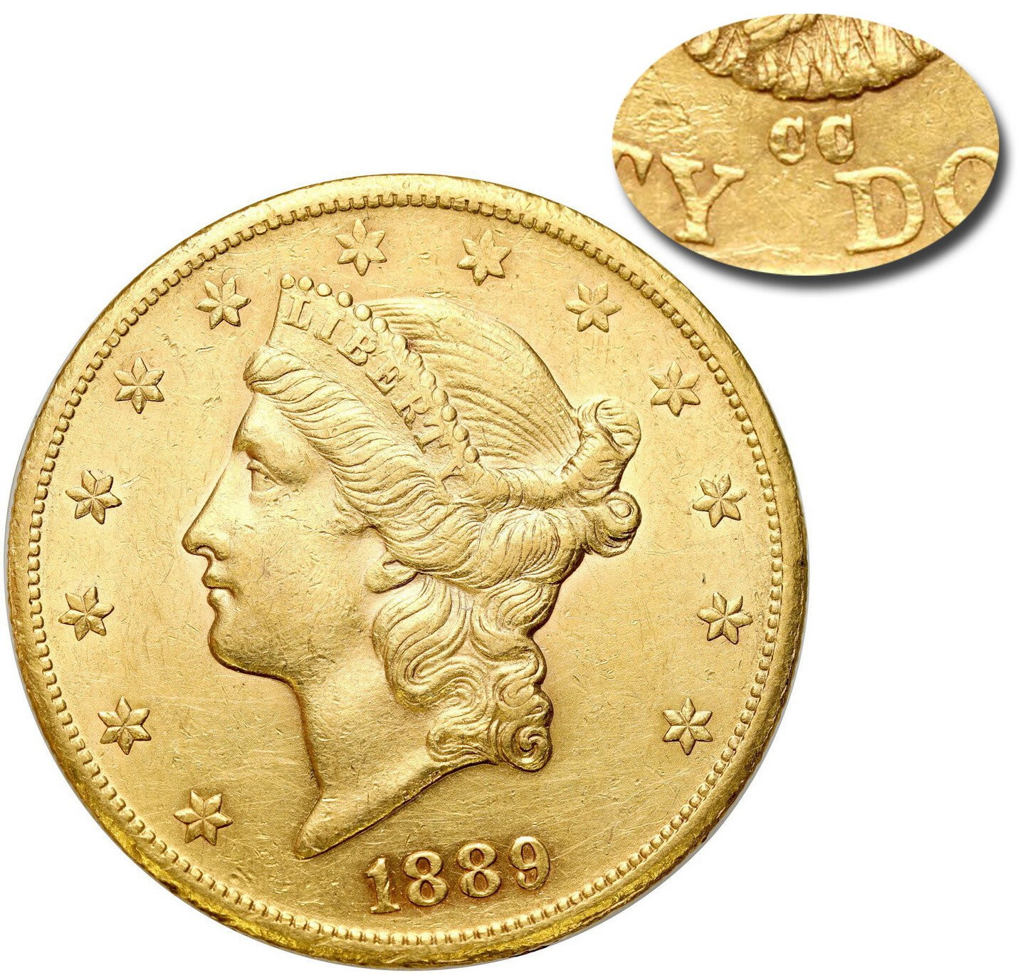 USA. 20 dolarów 1889 CC, Carson City - RZADKIE