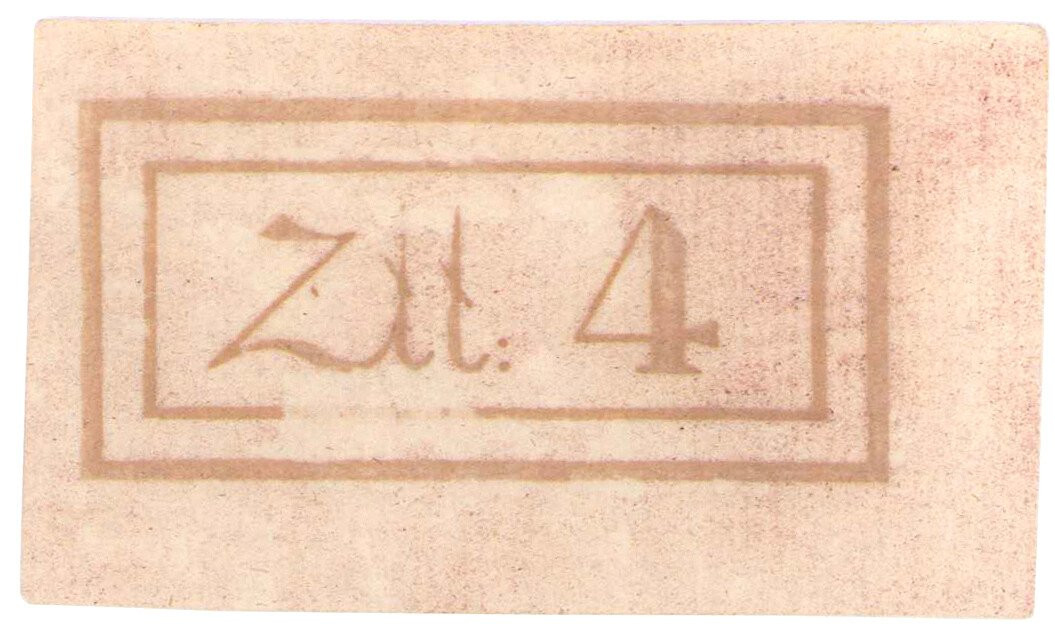 Insurekcja Kościuszkowska. 4 złote 1794 strona odwrotna