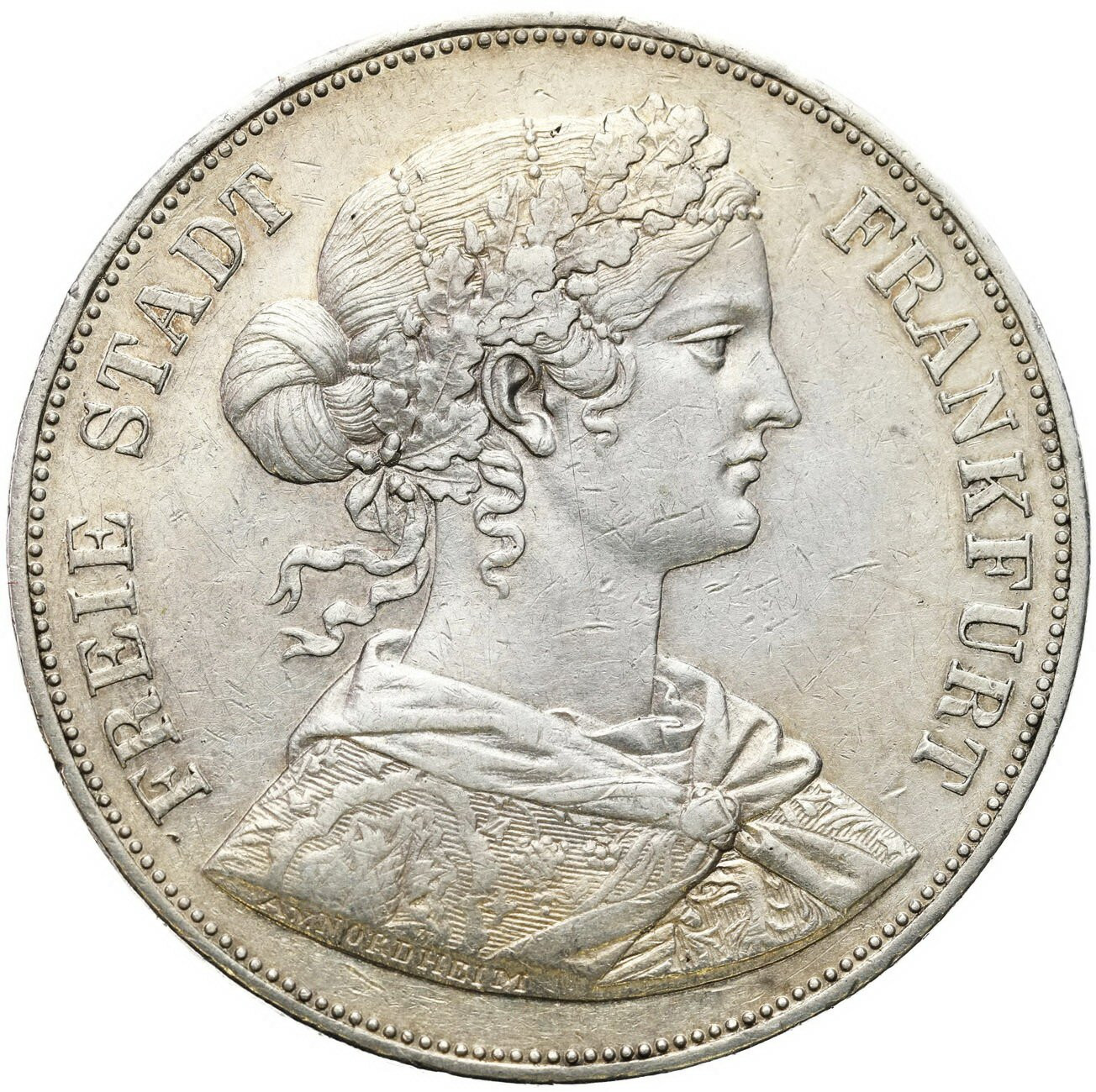 Niemcy, Frankfurt. Dwutalar = 3 1/2 guldena 1861 