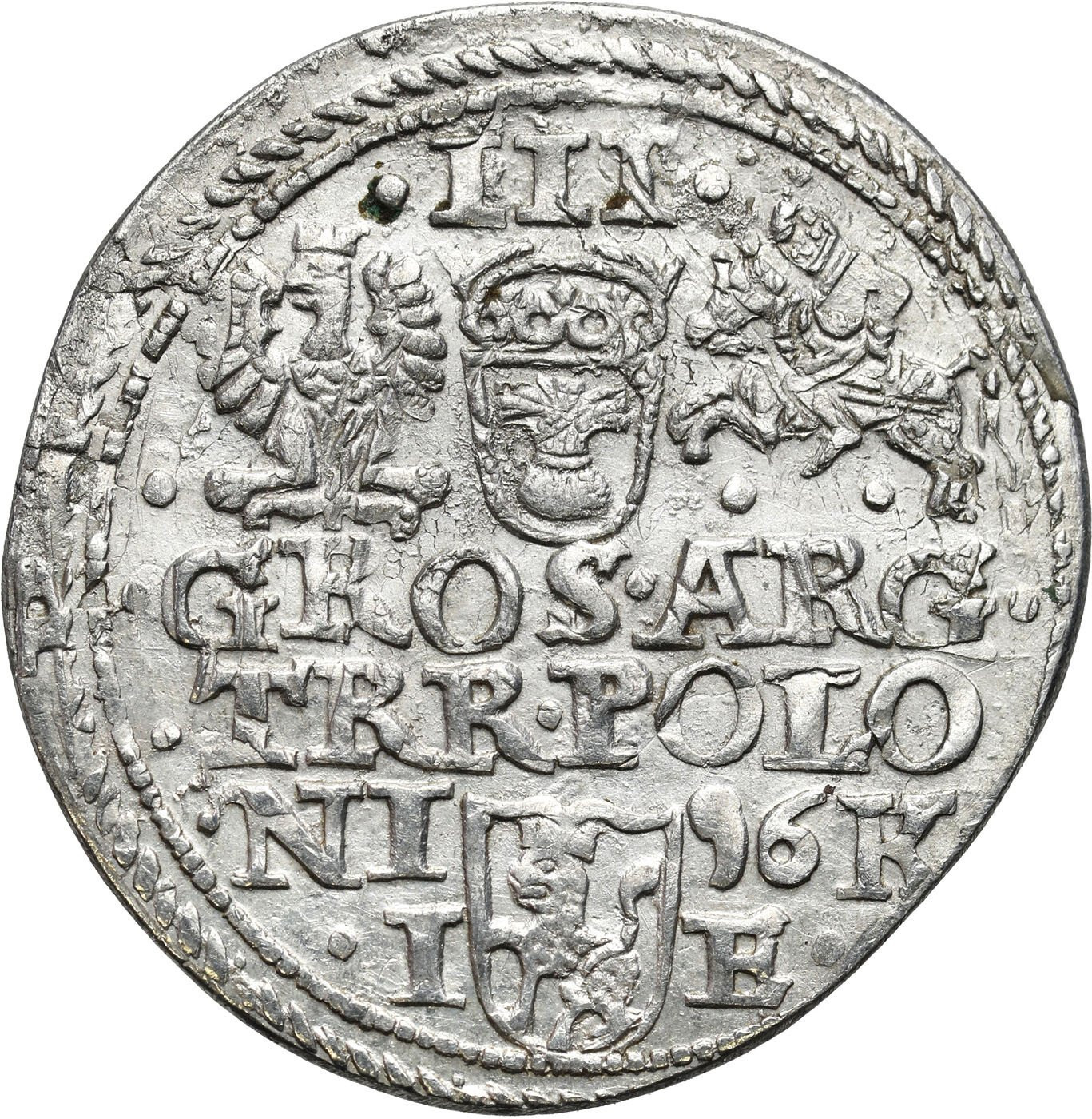 Zygmunt III Waza. Trojak (3 grosze) 1596, Olkusz - EKSTREMALNIE RZADKI - R8