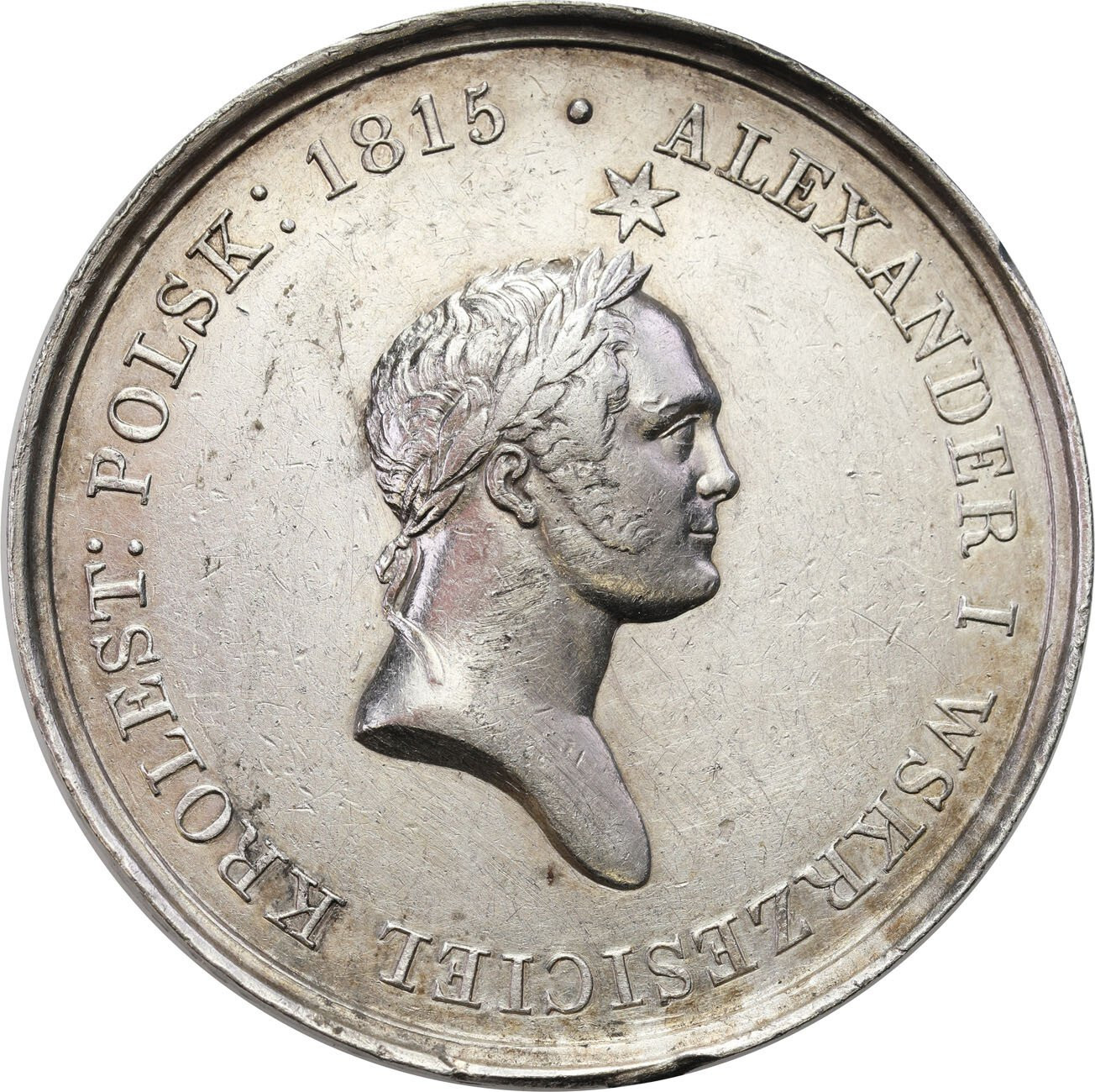 Królestwo Polskie/Rosja. Medal 1826 na śmierć Aleksandra I Polska opłakująca dobroczyńcę swojego, srebro – WERSJA DUŻA