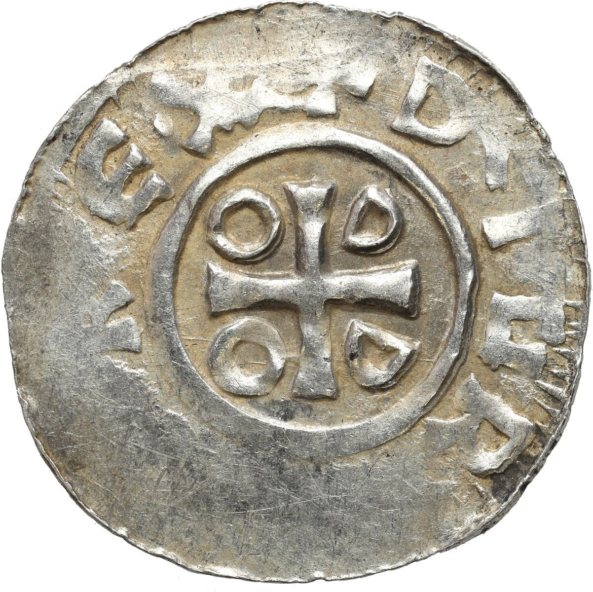 Niemcy, Saksonia - Otto III (983–1002). Denar typu OAP – naśladownictwo? 