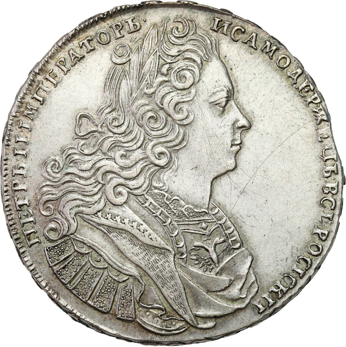 Rosja, Piotr II. Rubel 1728, Petersburg - ŁADNY