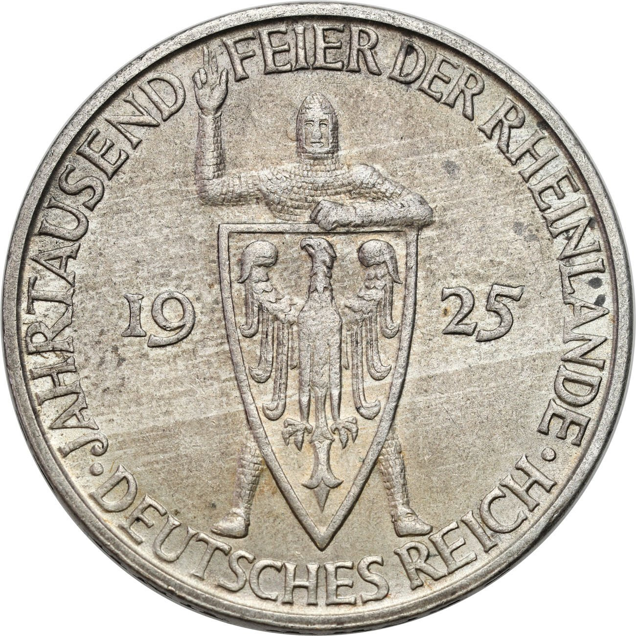 Niemcy, Weimar. 3 marki 1925 D, Rheinlande