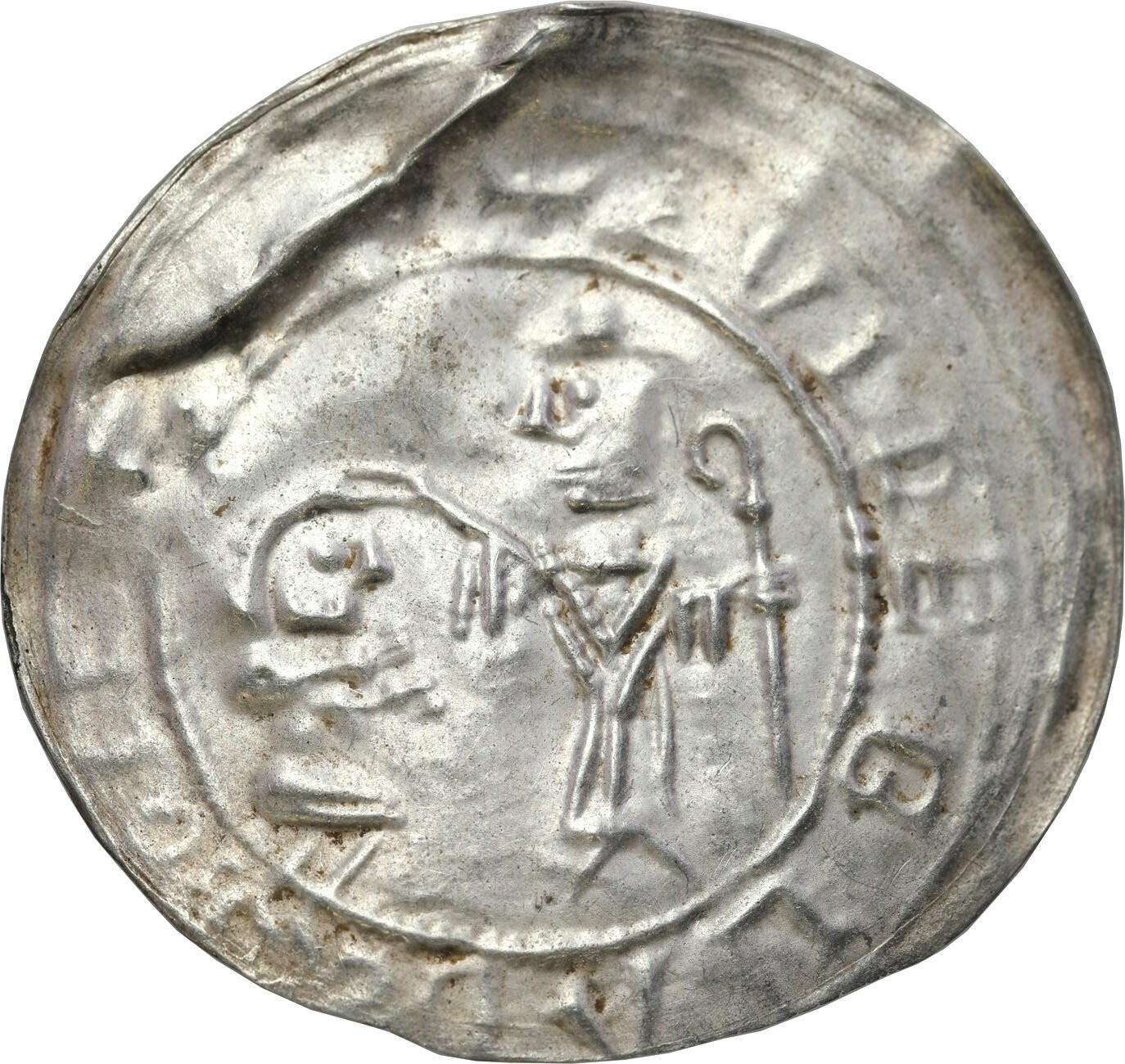 Bolesław III Krzywousty (1102-1138). Brakteat absolucyjny, po 1113 r. Kraków lub Gniezno