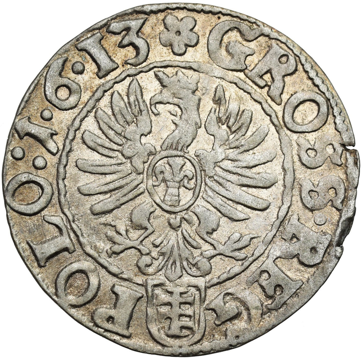 Zygmunt III Waza. Grosz 1613, Kraków - ŁADNY