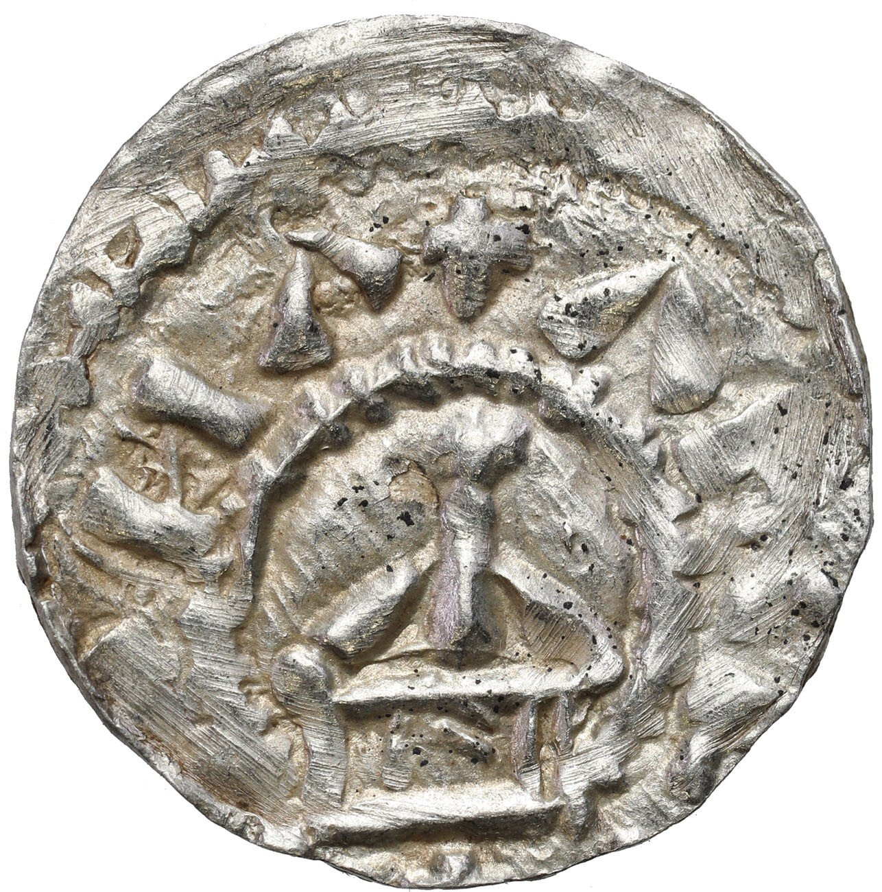 Niemcy, Szwabia – Strasburg. Otto III (983–1002). Denar 983-1002