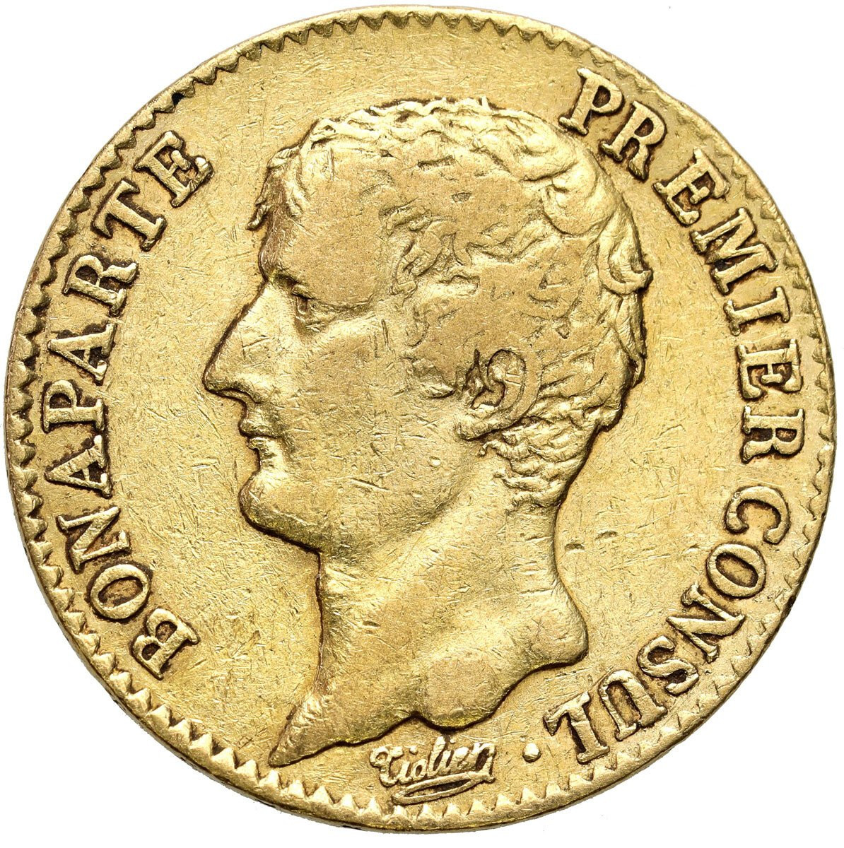 Francja, Napoleon Bonaparte (1804–1815). 20 franków AN 12 (1804) A, Paryż