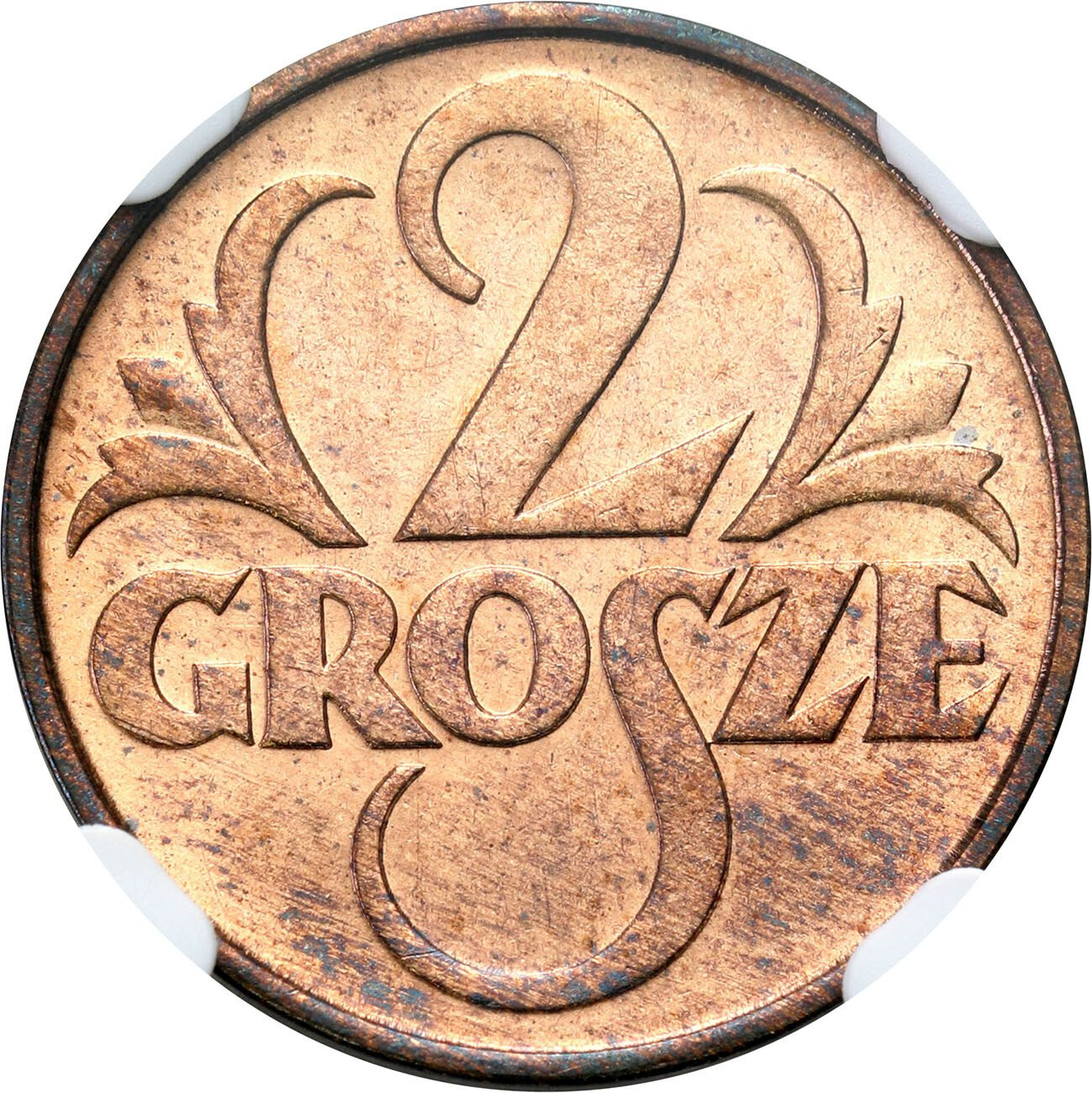II RP. 2 grosze 1935 NGC MS66 RD (MAX) - WYŚMIENITE