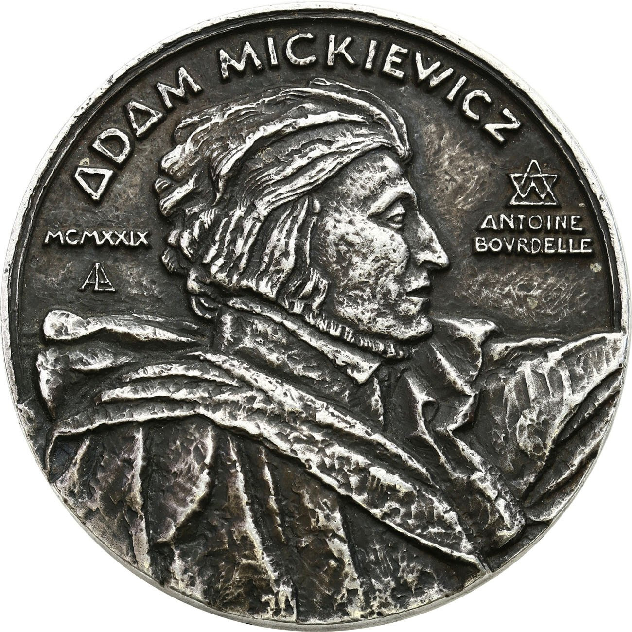 II RP. Medal Adam Mickiewicz 1929, srebro - RZADKOŚĆ