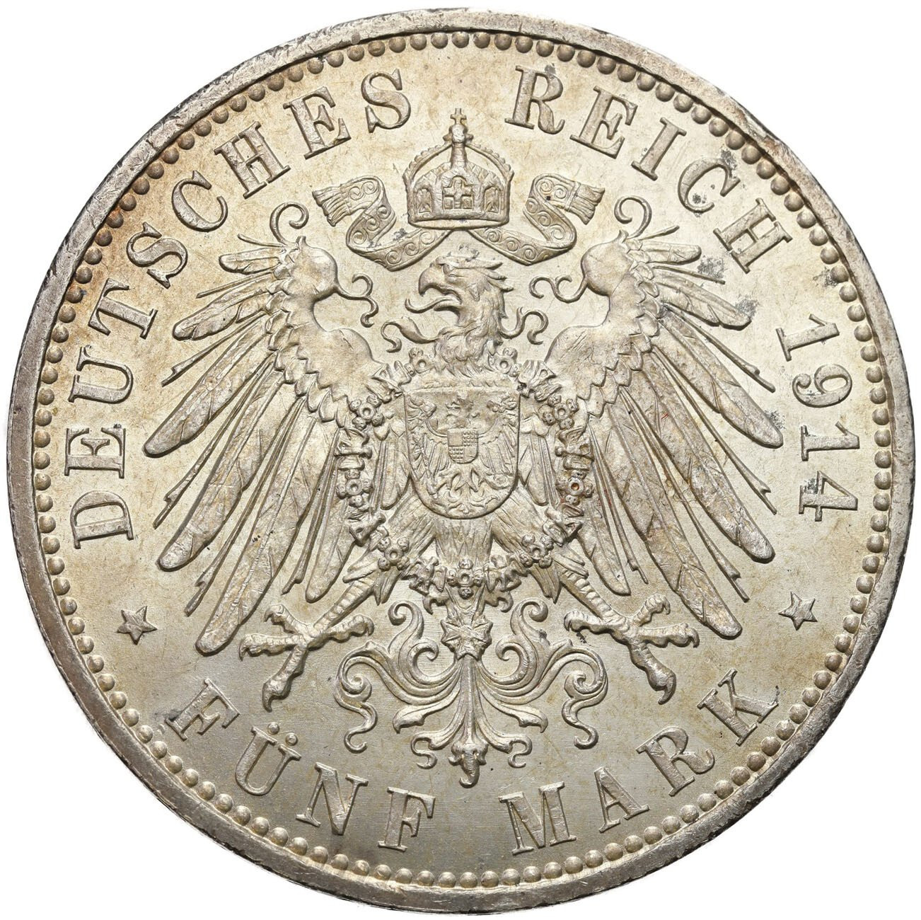Niemcy, Prusy. Wilhelm II (1888-1918). 5 marek 1914 A, Berlin