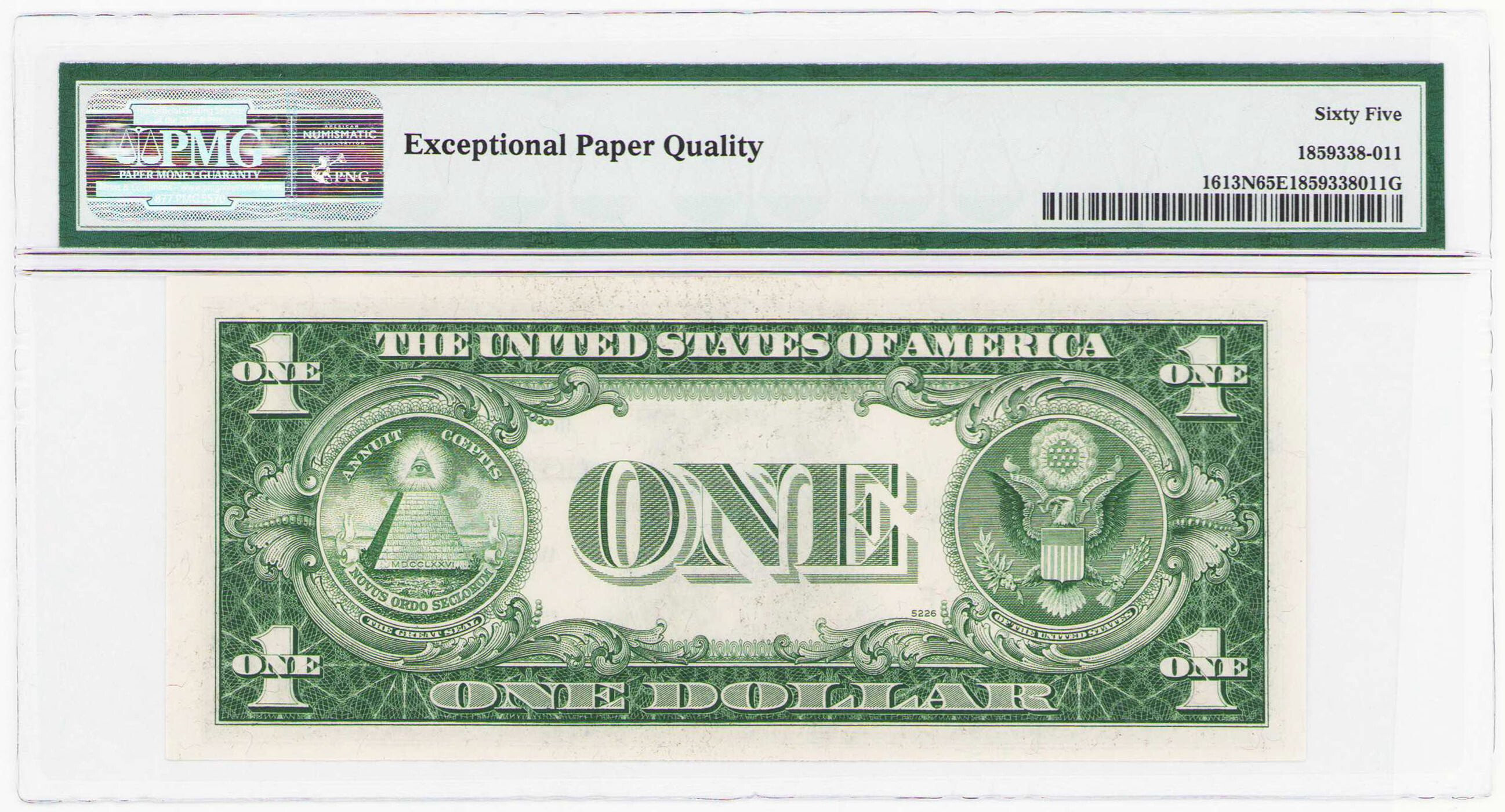 USA. Silver Certificate. 1 dolar 1935 D, PMG 65 EPQ