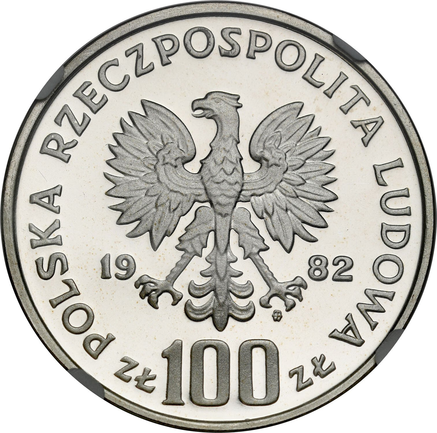 PRL. 100 złotych 1982 Bocian NGC MS67 ULTRA CAMEO
