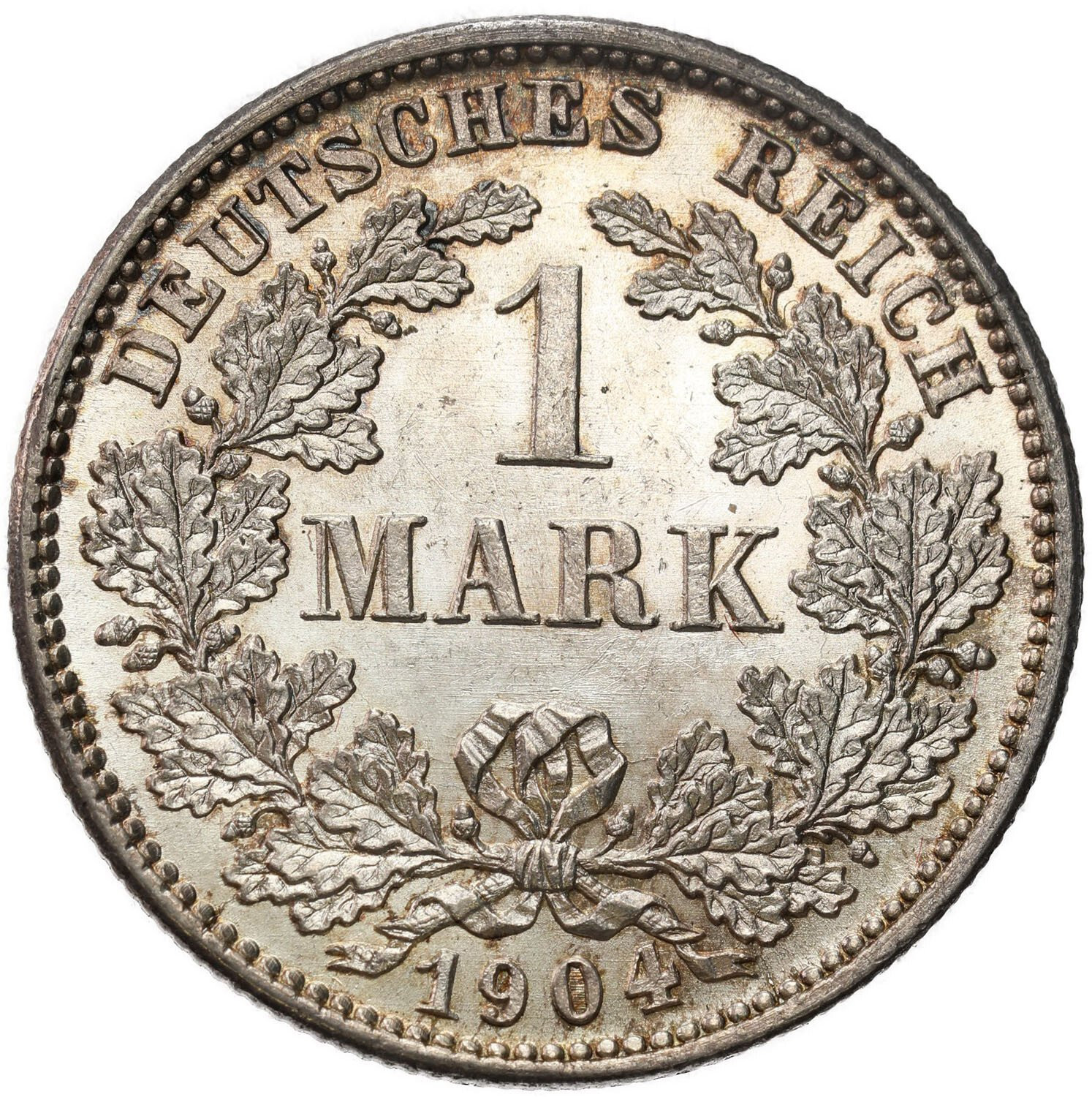 Niemcy, Cesarstwo Niemieckie. 1 marka 1904 G, Karlsruhe - PIĘKNE