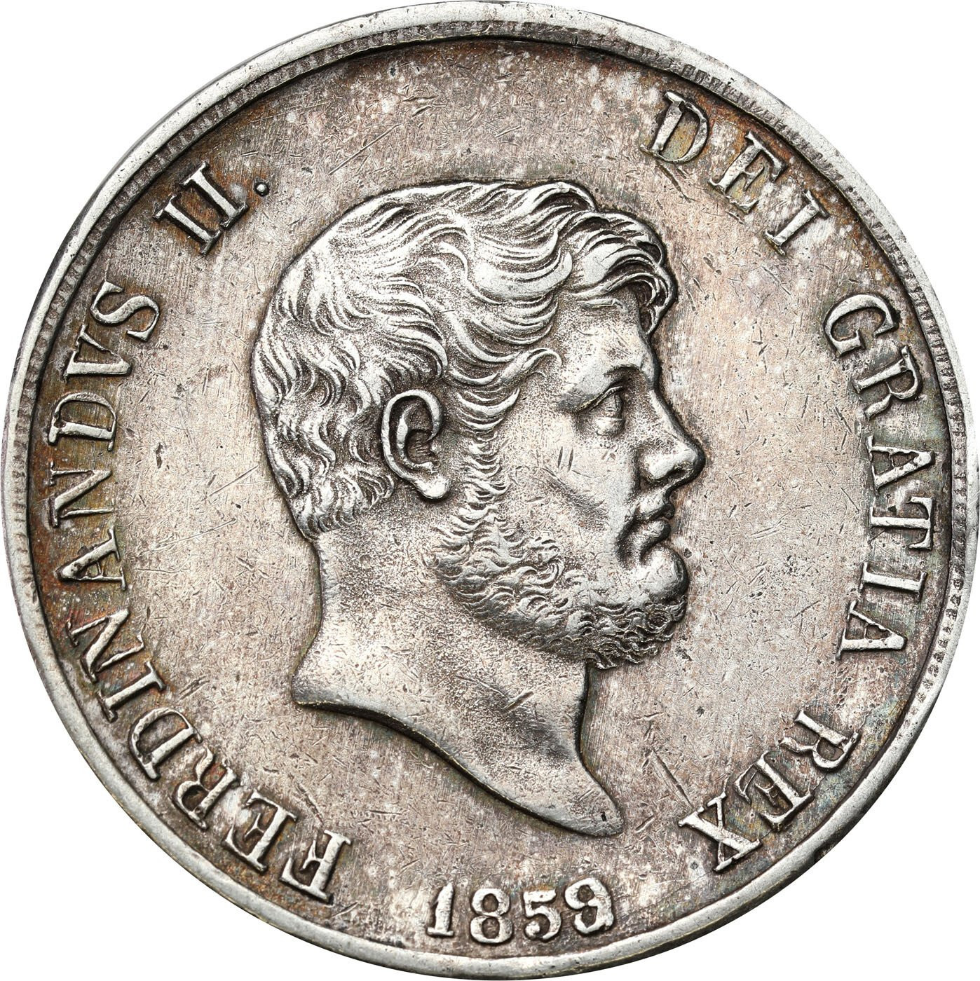 Włochy, Sycylia. Ferdinando II (1830-1859). Piastra - 120 Grani 1859