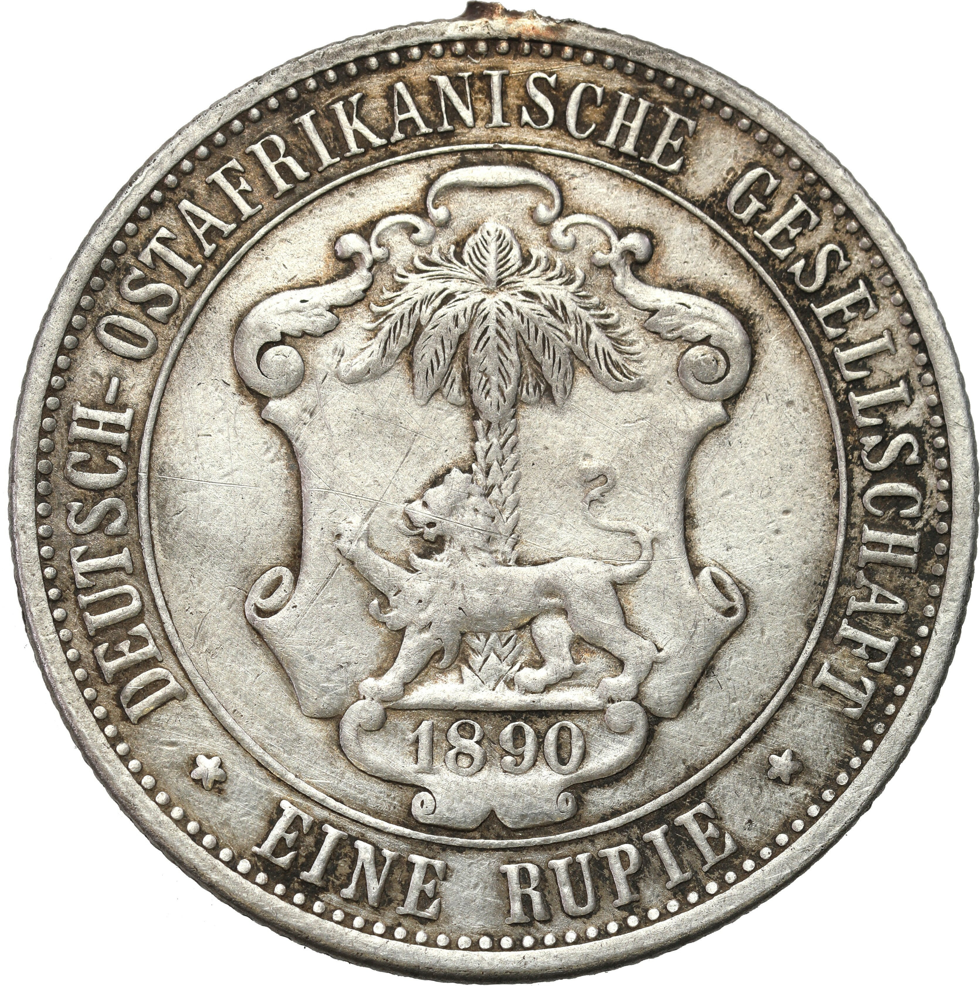 Niemcy, DOA, Afryka Wschodnia. 1 rupia 1890