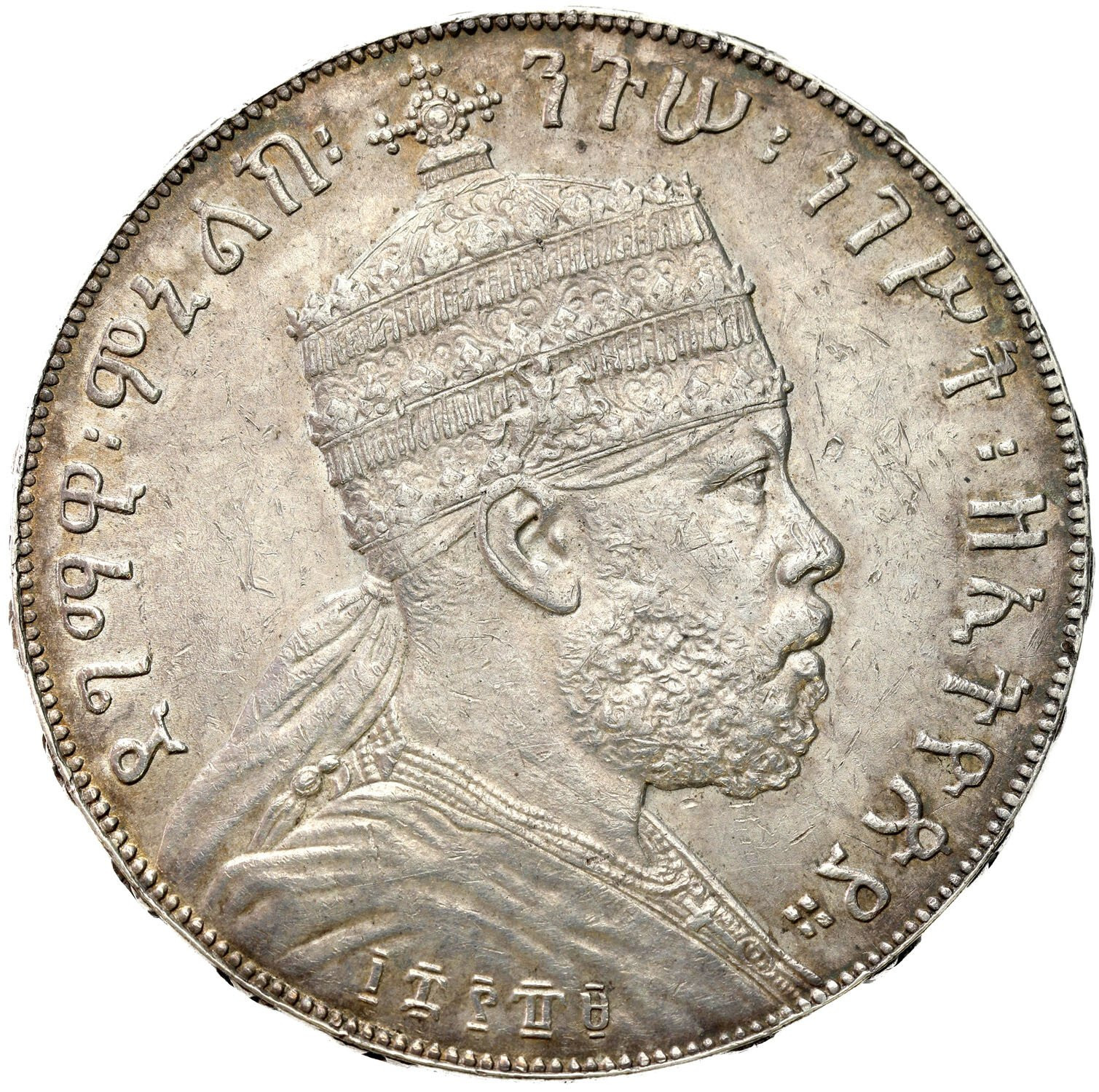 Etiopia. 1 birr 1894 Cesarz Menelik II