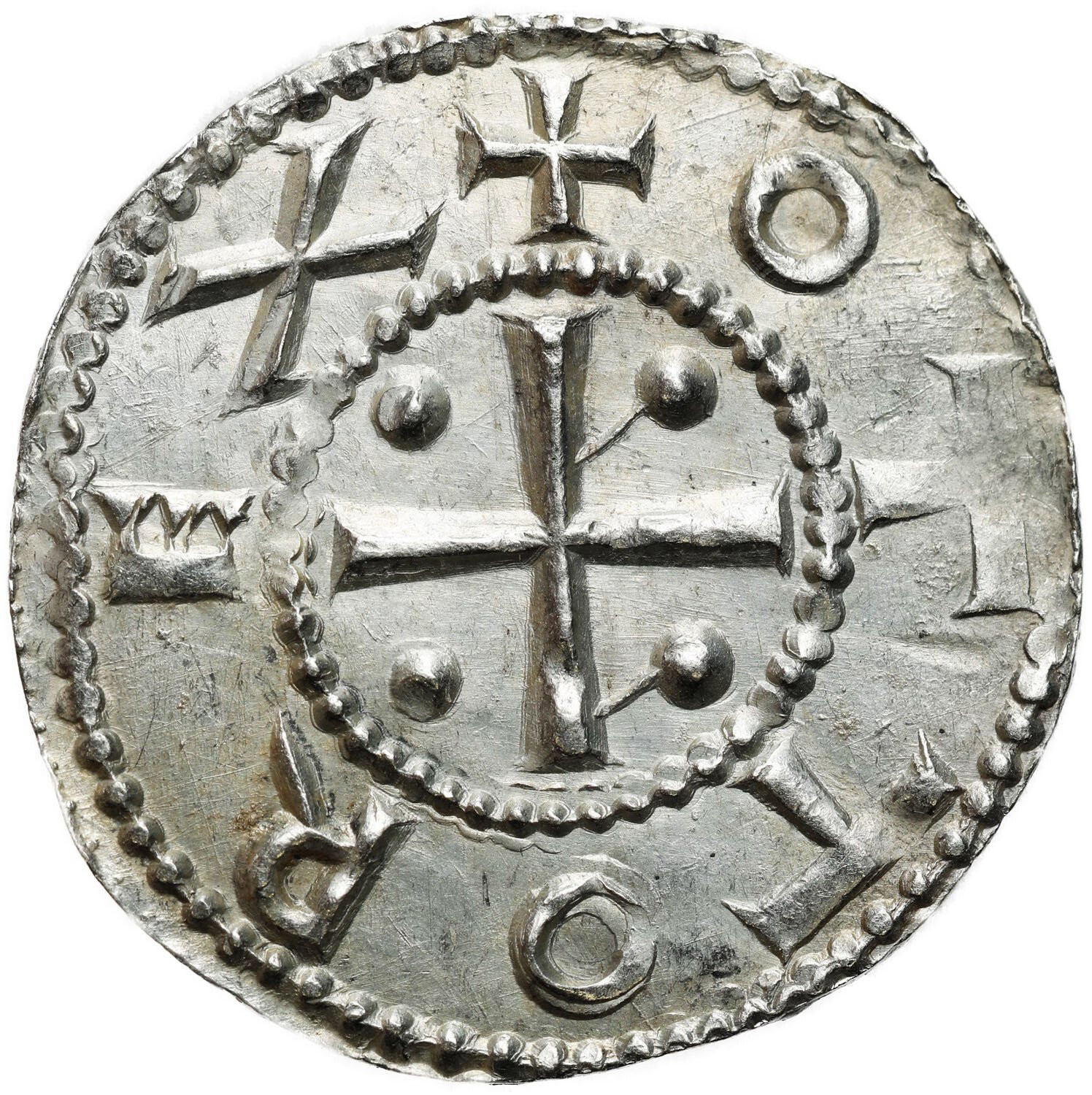 Niemcy, Dolna Lotaryngia – Kolonia. Otto III (983-1002). Denar - PIĘKNY